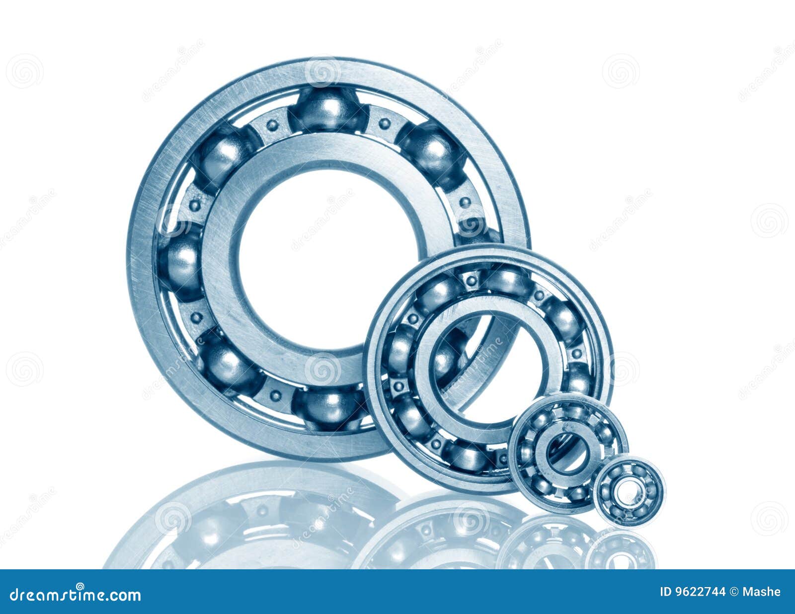 Bearing on white isolated stock photo. Image of chromed 9622744