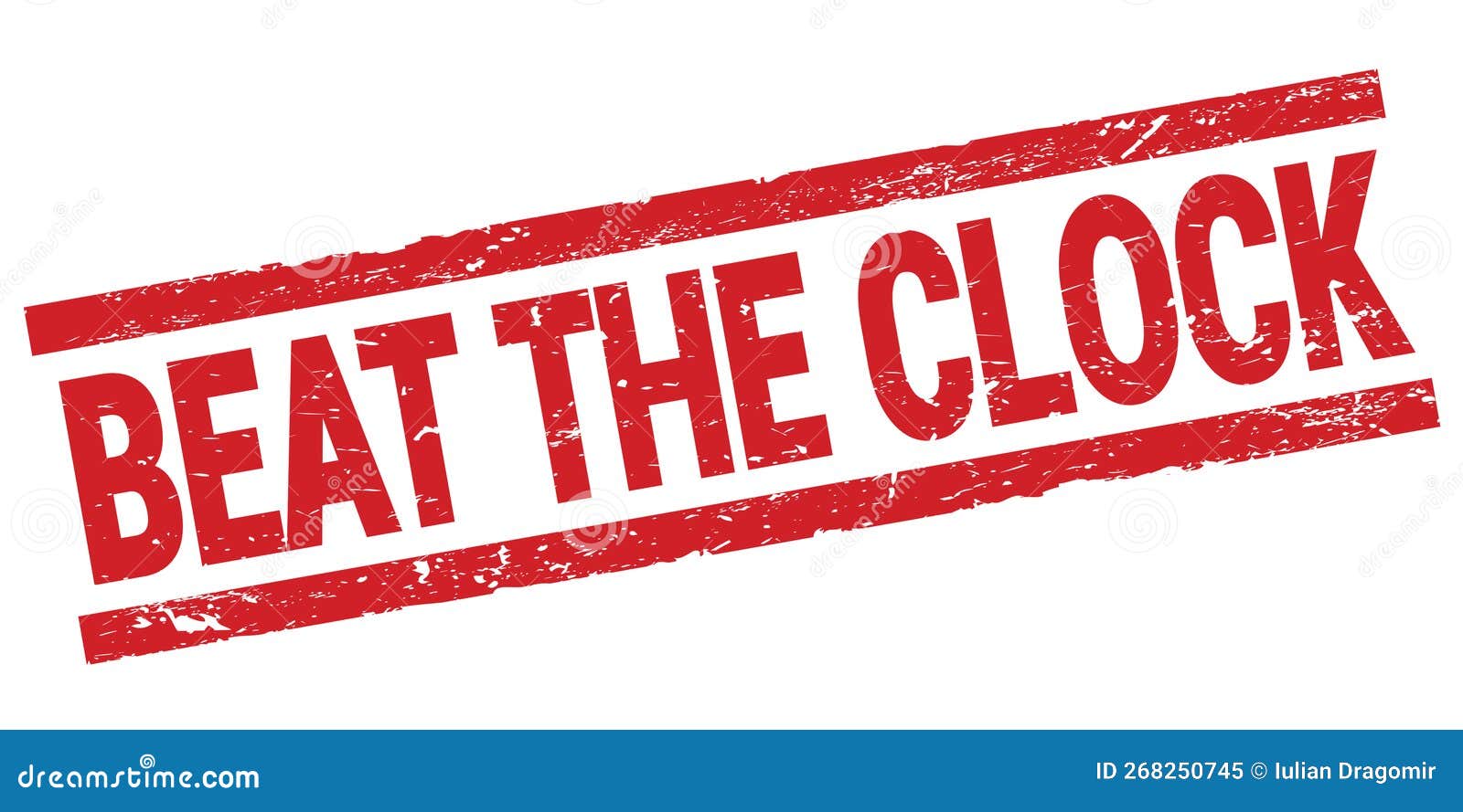 BEAT the CLOCK Text on Red Rectangle Stamp Sign Stock Illustration Illustration of beat, sign