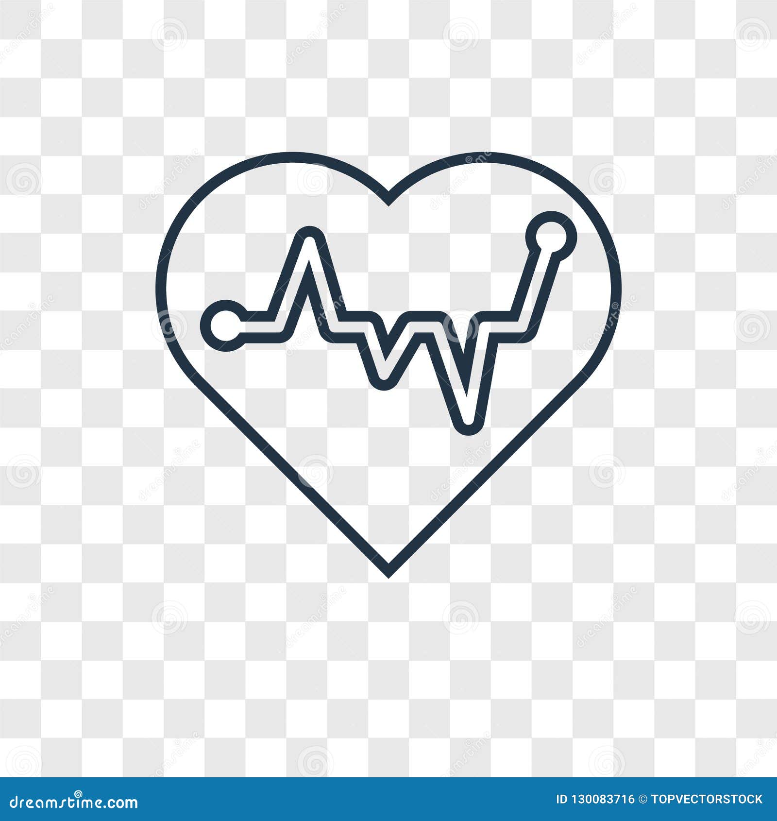 Beat Concept Vector Linear Icon Isolated on Transparent Background