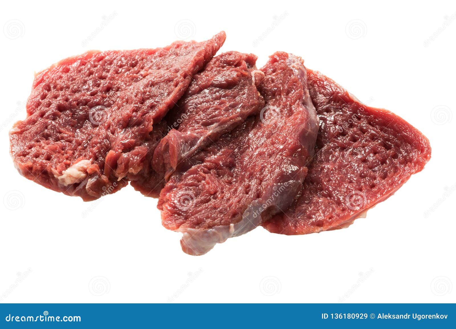 Beat off meat stock image. Image of fillet, white, isolated 136180929