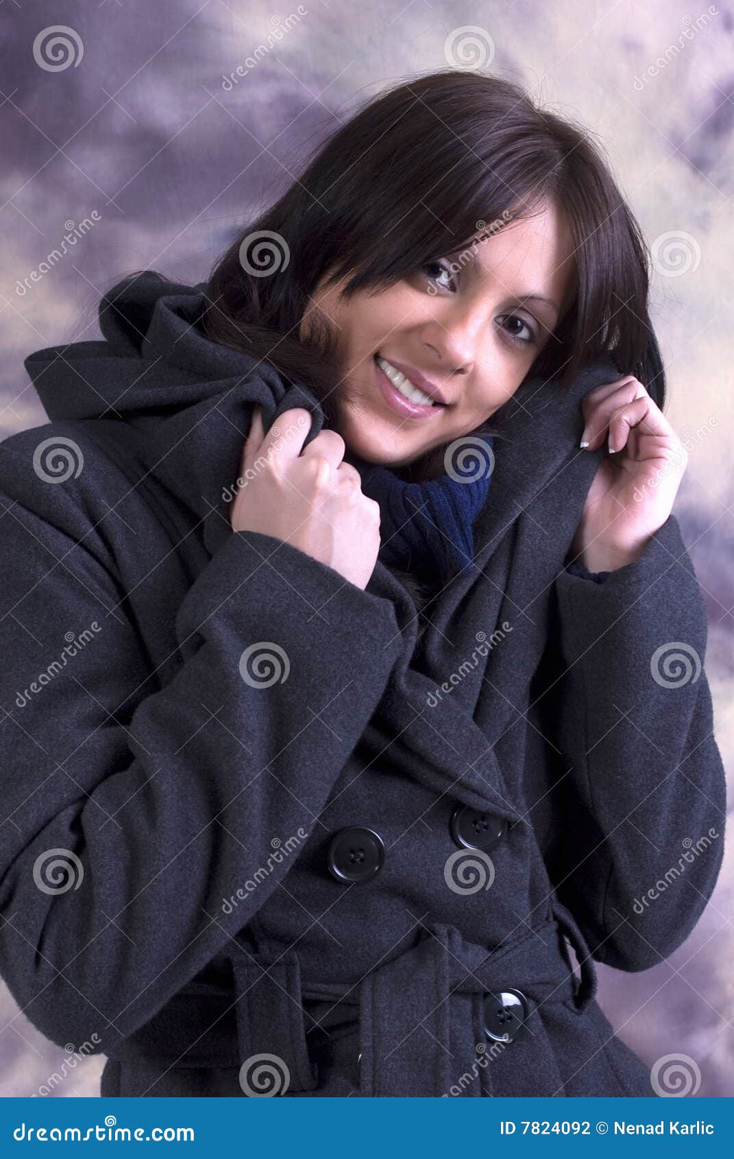 Beatiful Young Women in Winter Coat Stock Photo Image of