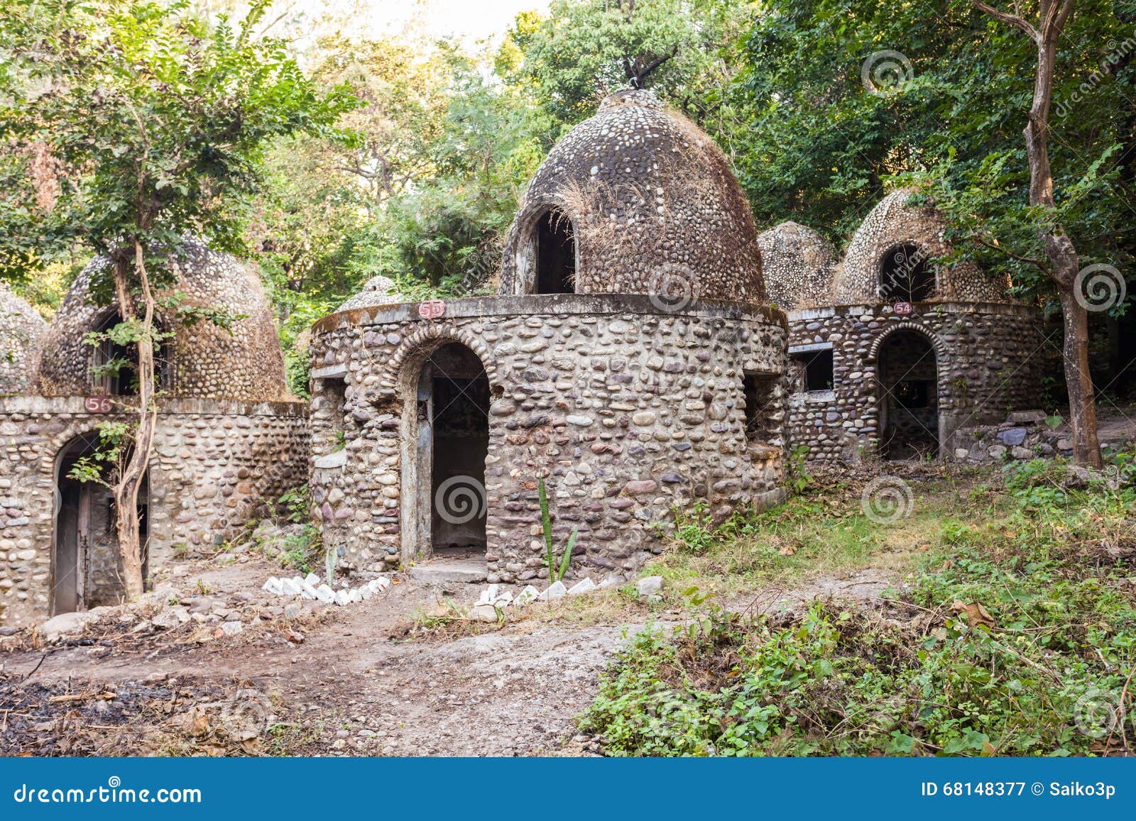 Beatles Ashram, Rishikesh stock image. Image of graffiti - 68148377