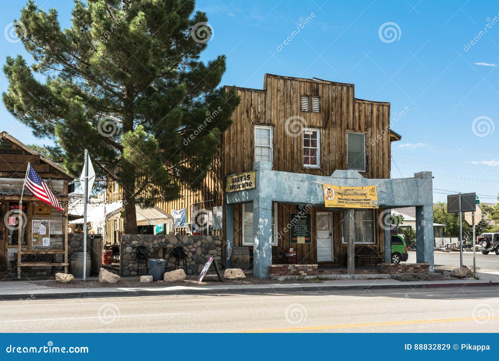 Beatty main street, Nevada editorial stock image. Image of nevada