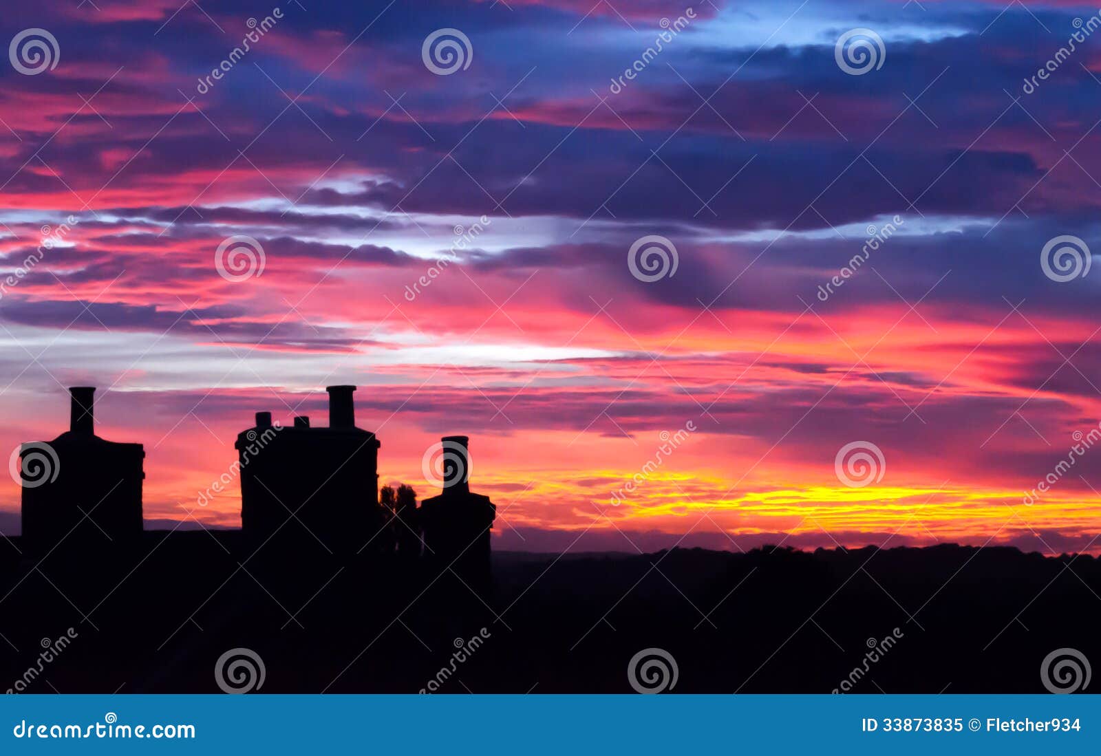 Beau Coucher Du Soleil Anglais Image Stock Image Du