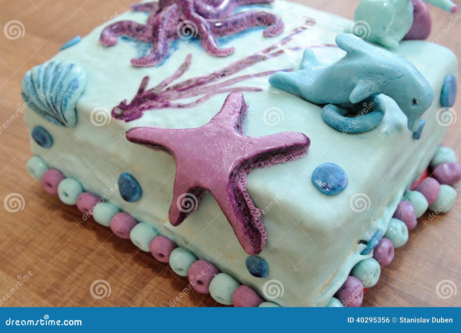 Gâteau Pour Une Baby Shower Beau Gâteau Au Mastic Décor Bleu Pour