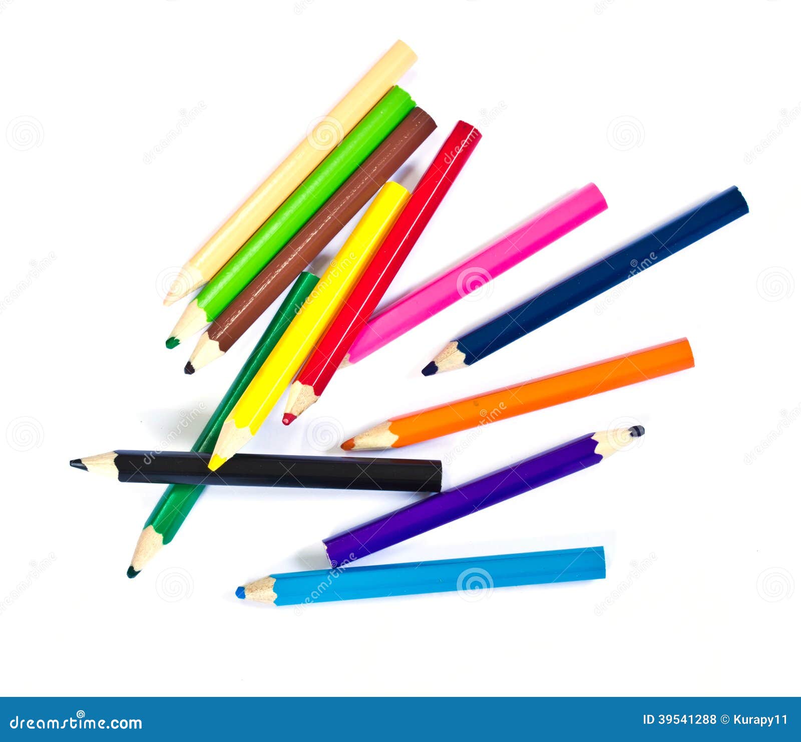 Beaucoup Colorent Des Crayons Photo stock Image du pointu, crayon 39541288