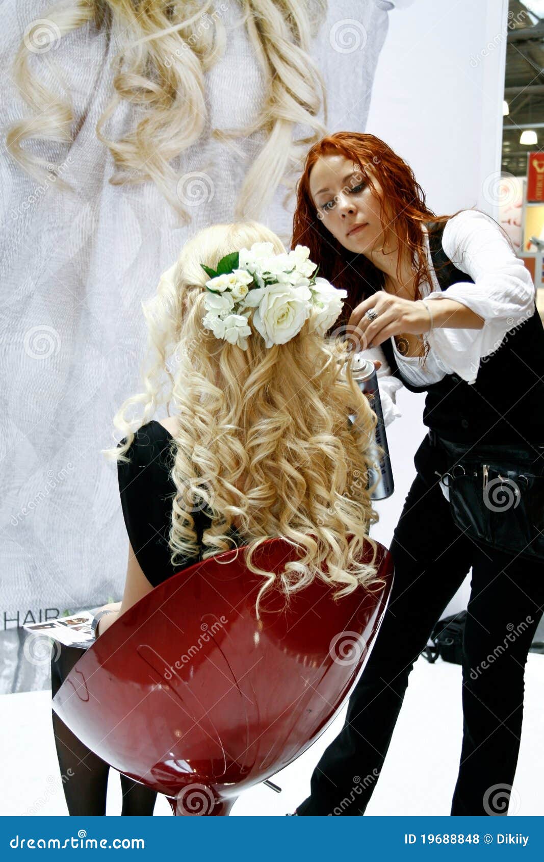 Beauticians Doing Hair Extensions Editorial Stock Photo 