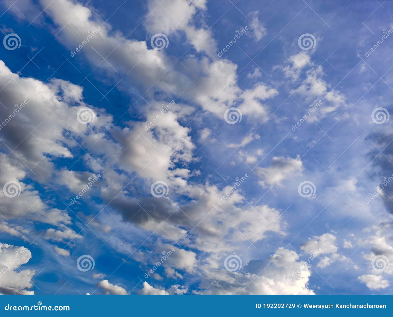 Beautiful Abstract Cloud and Clear Blue Sky Landscape Nature, Blue