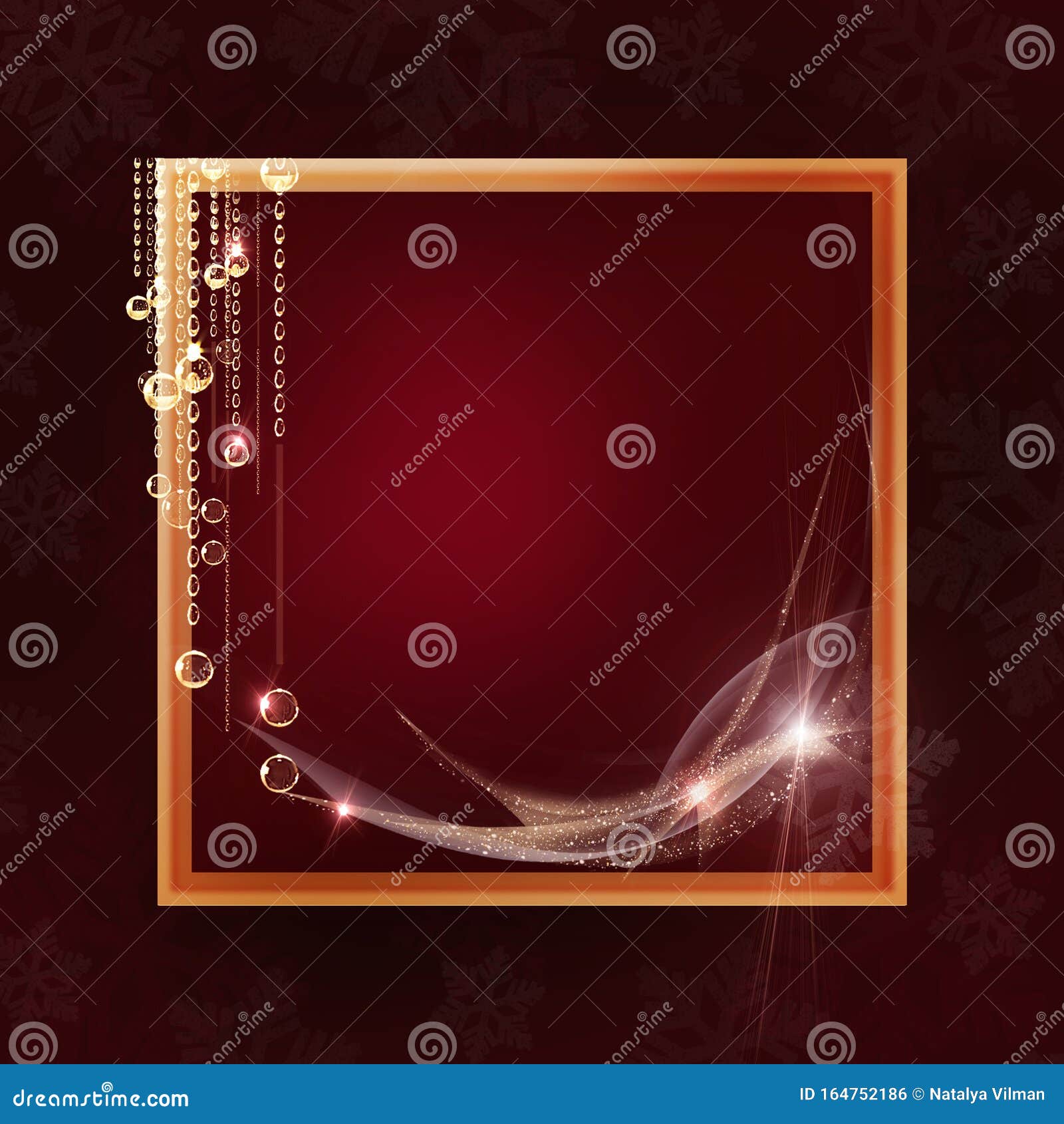 Beautiful Abstract Red Background With Frame For Text ...