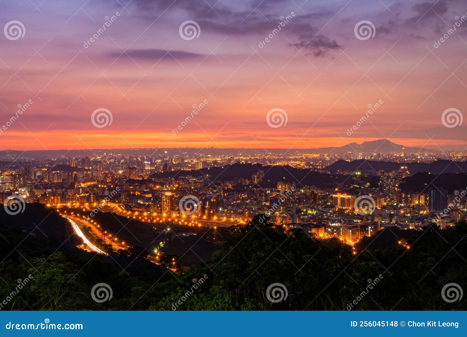 beautiful aerail cityscape from wenshan district