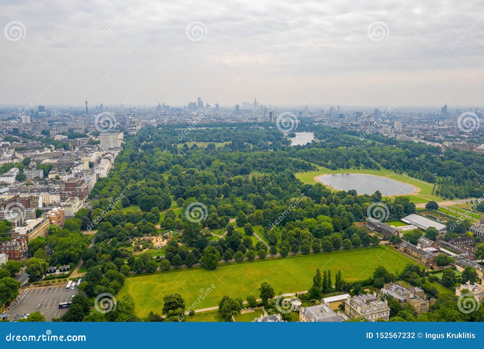 Beautiful Aerial View Of The Hyde Park In London Stock Photo Image Of