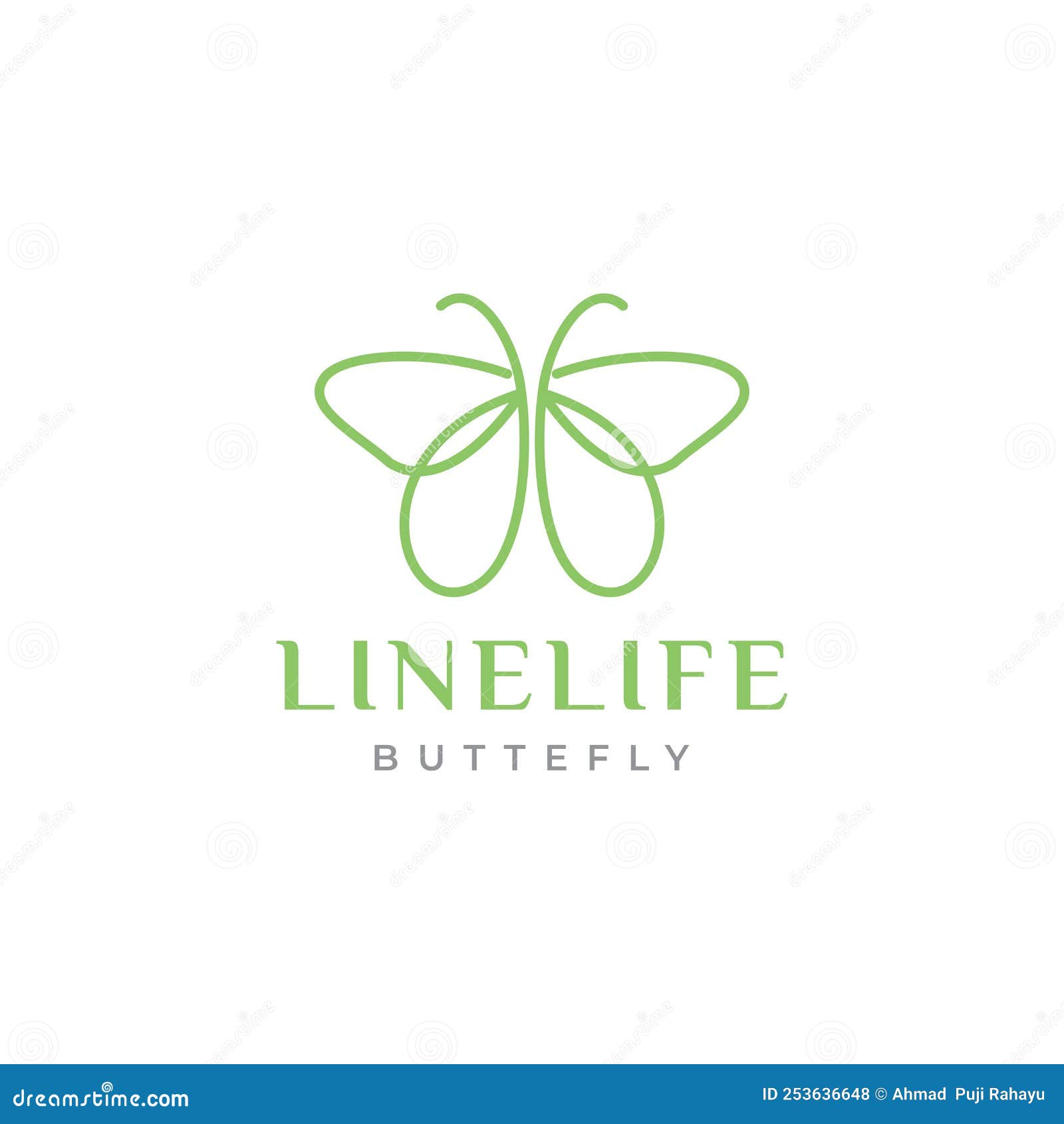 Beautiful Aesthetic Butterfly Logo Design Stock Vector Illustration