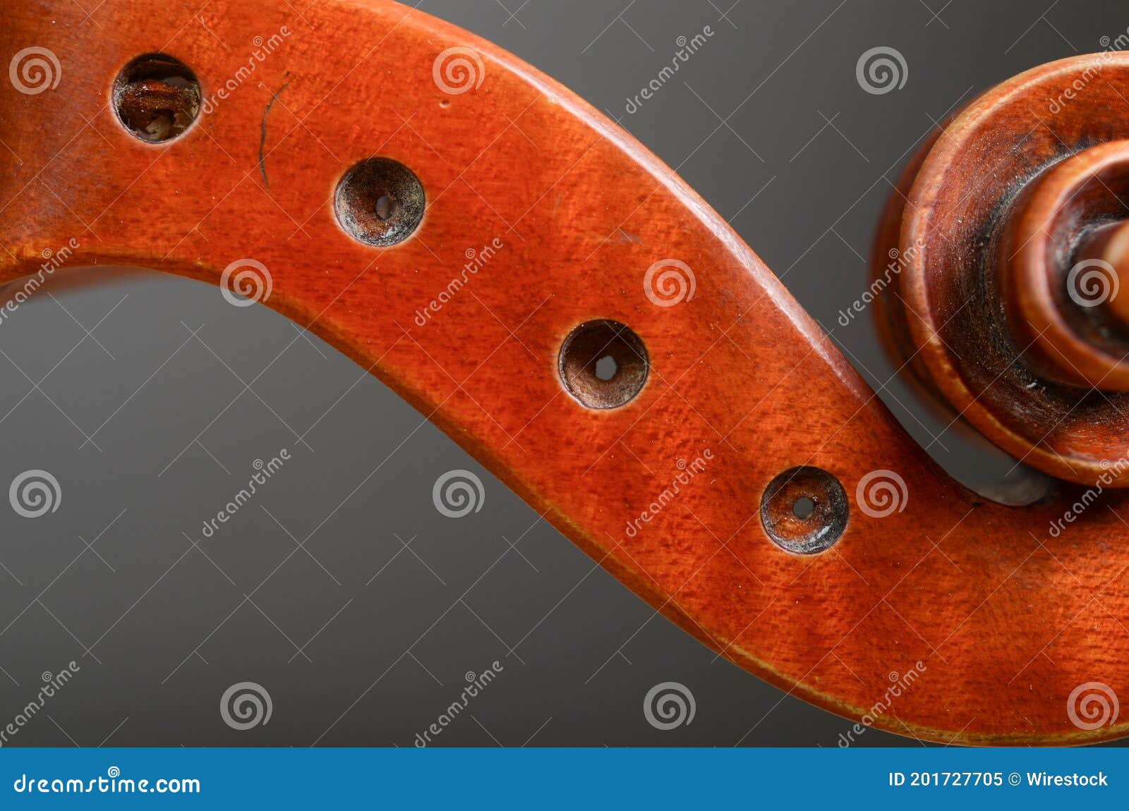 Beautiful Aesthetic Carving Violin Scroll Stock Image Image of sound