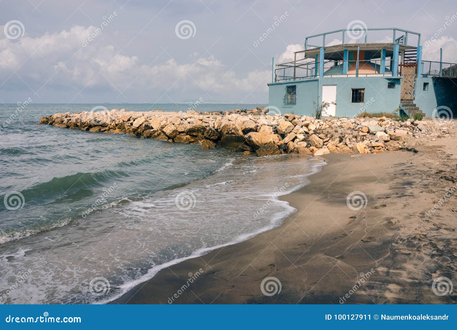 Beautiful Albanian Coast with Bunkers on the Beach, Albania Editorial ...