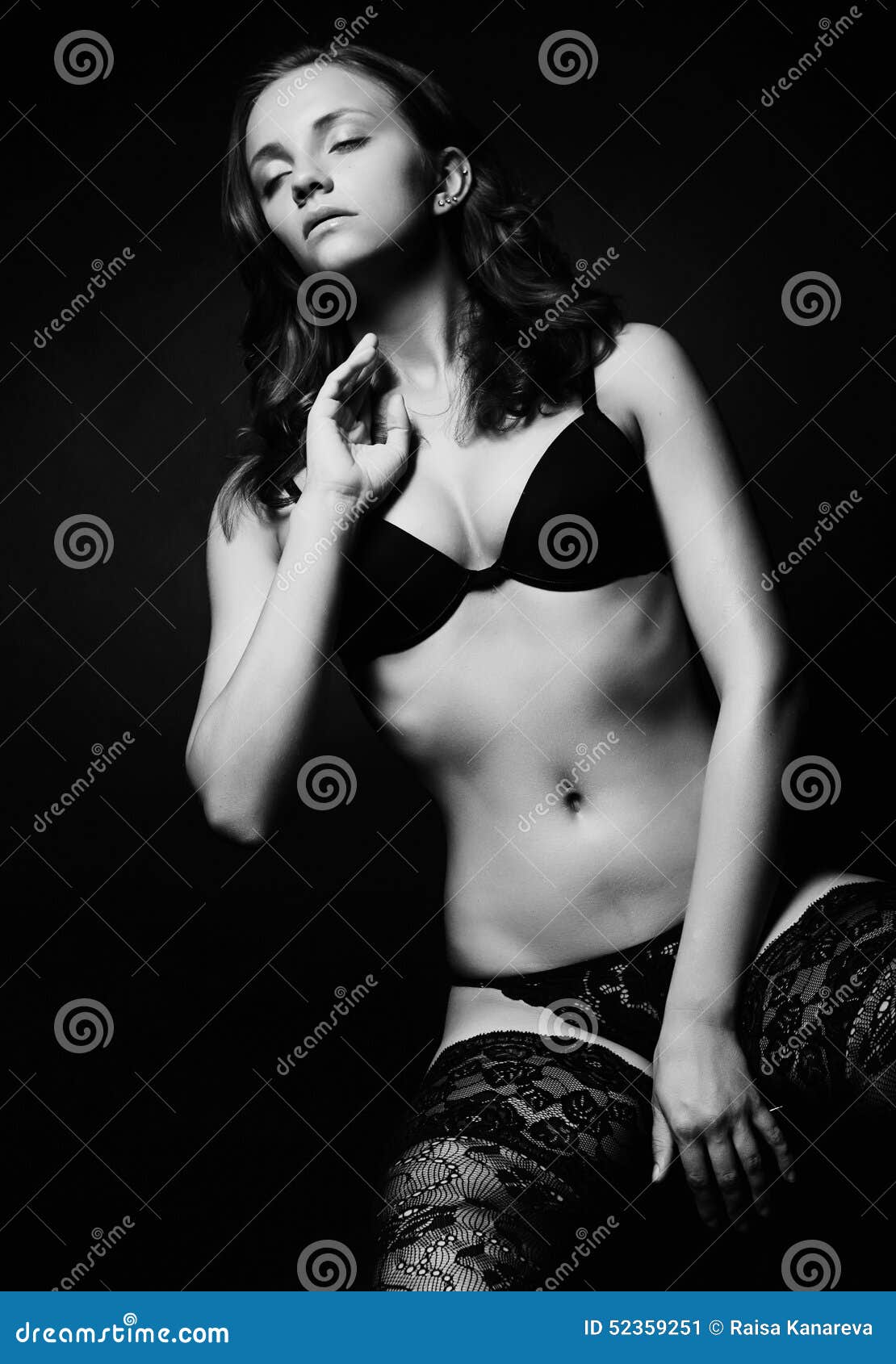 Beautiful Alluring Young Woman Stock Im
