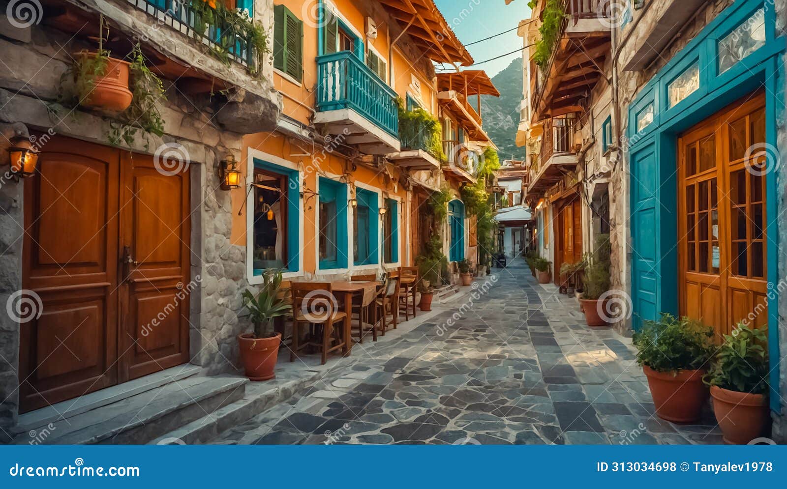 beautiful ancient street in marmaris tÃ¼rkiye