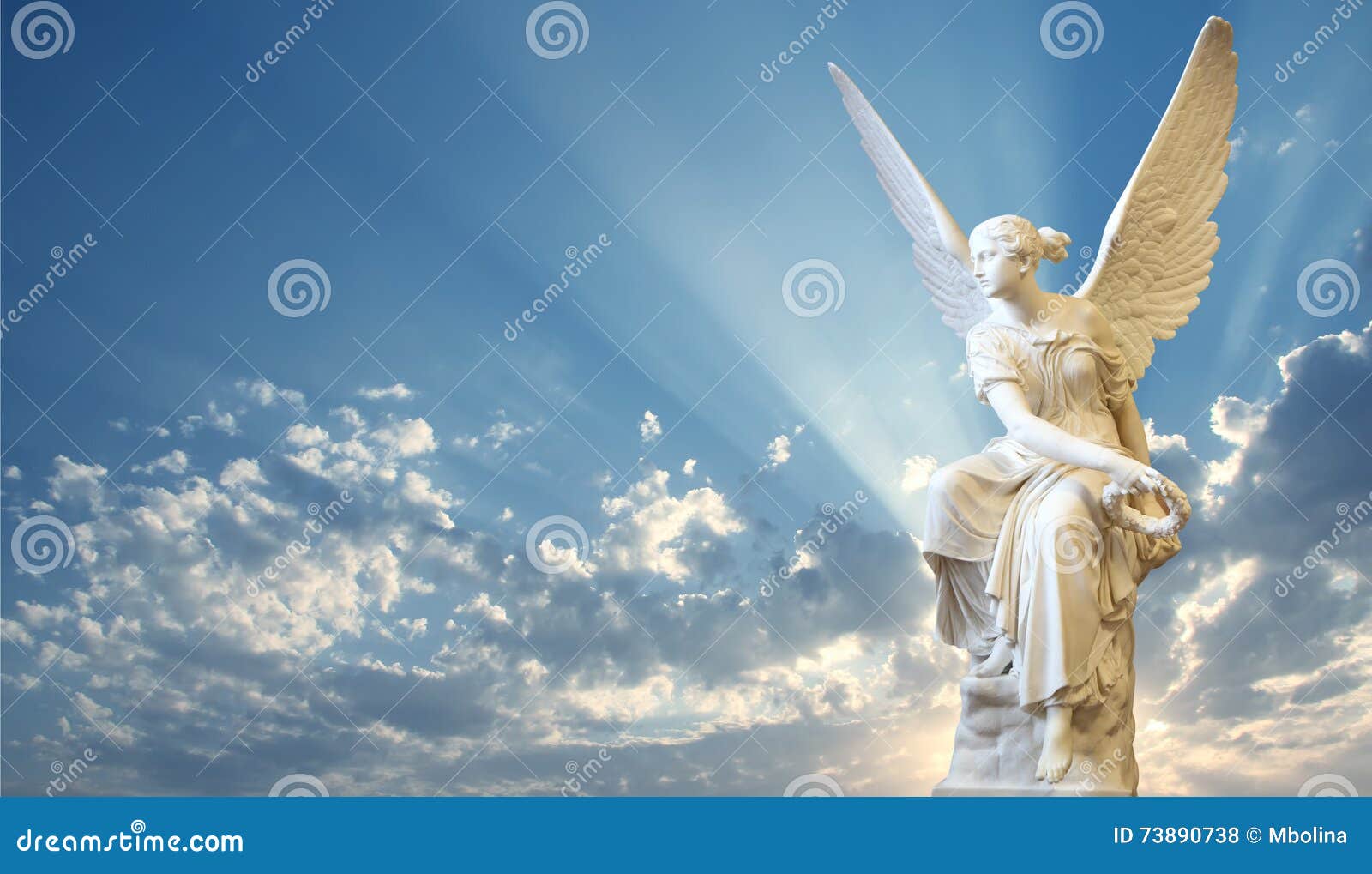 Beautiful angel in heaven stock photo. Image of pure - 73890738
