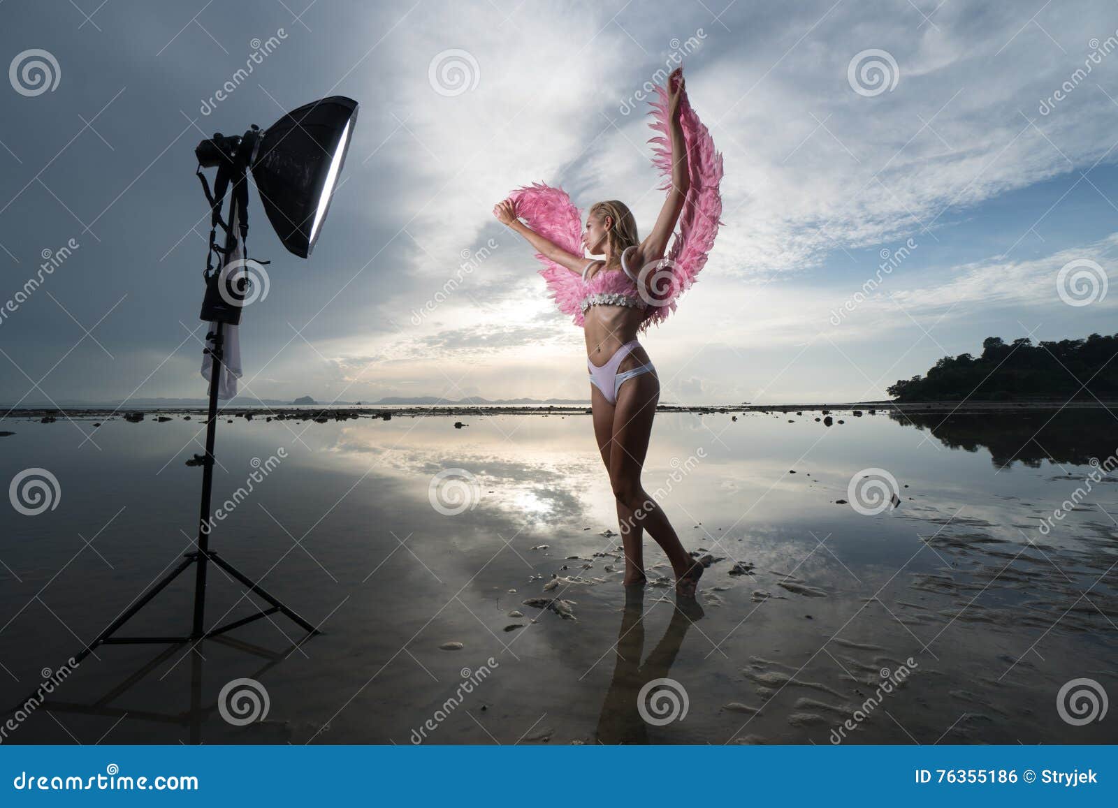 Female Flash At Beach