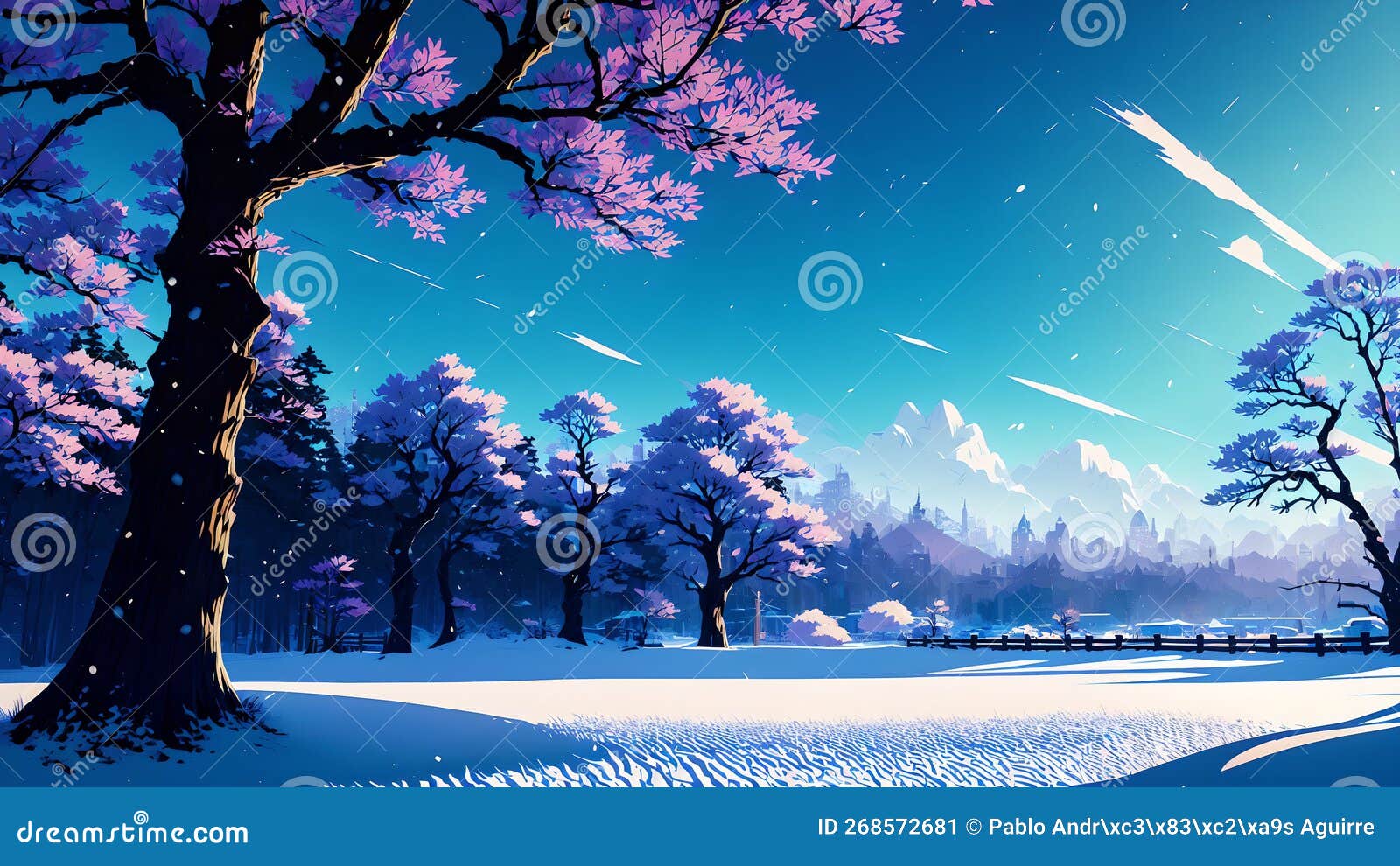 1866 Snow Background Anime Images Stock Photos  Vectors  Shutterstock