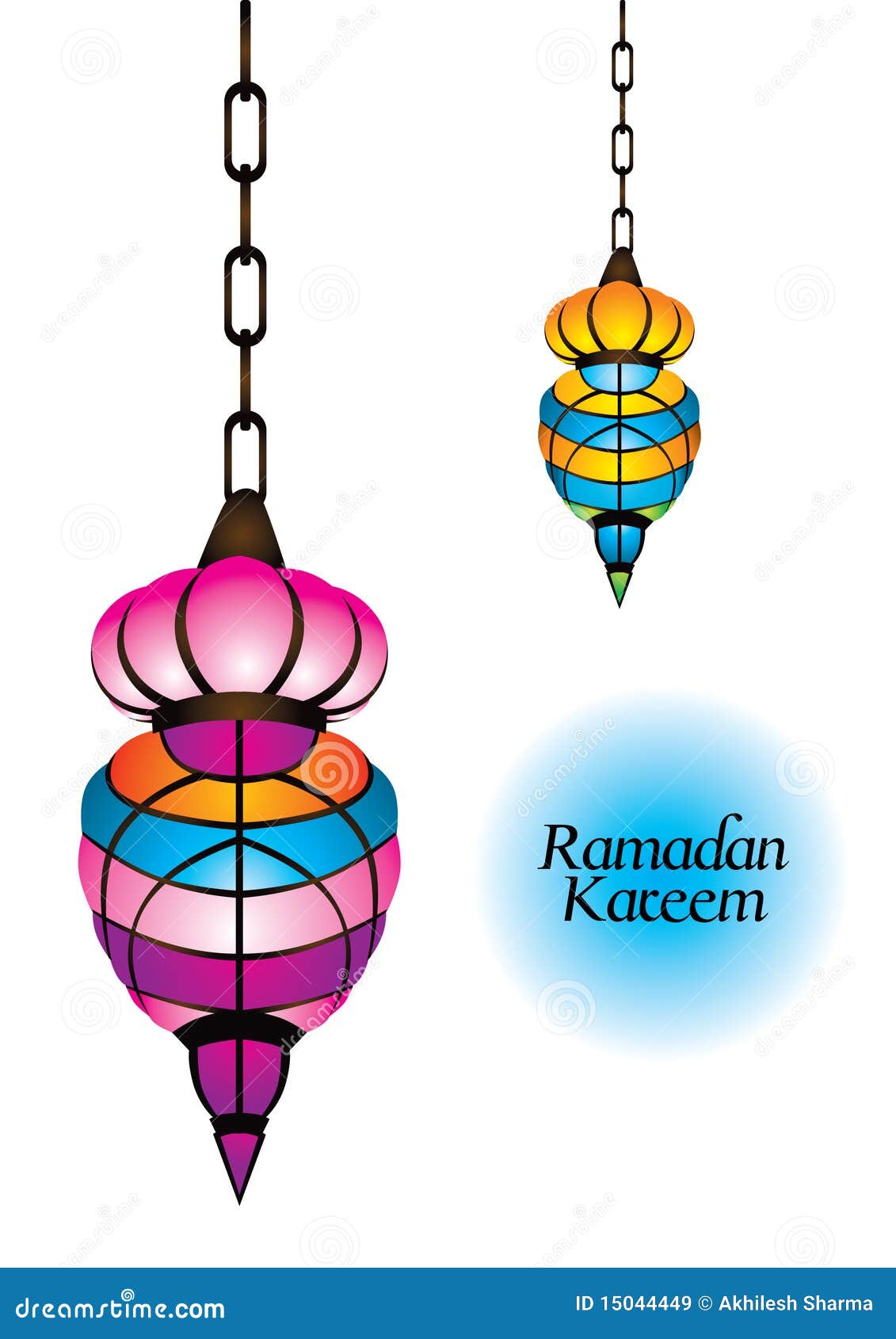 Beautiful Arabic Lamp With Ramadan Kareem Royalty Free 