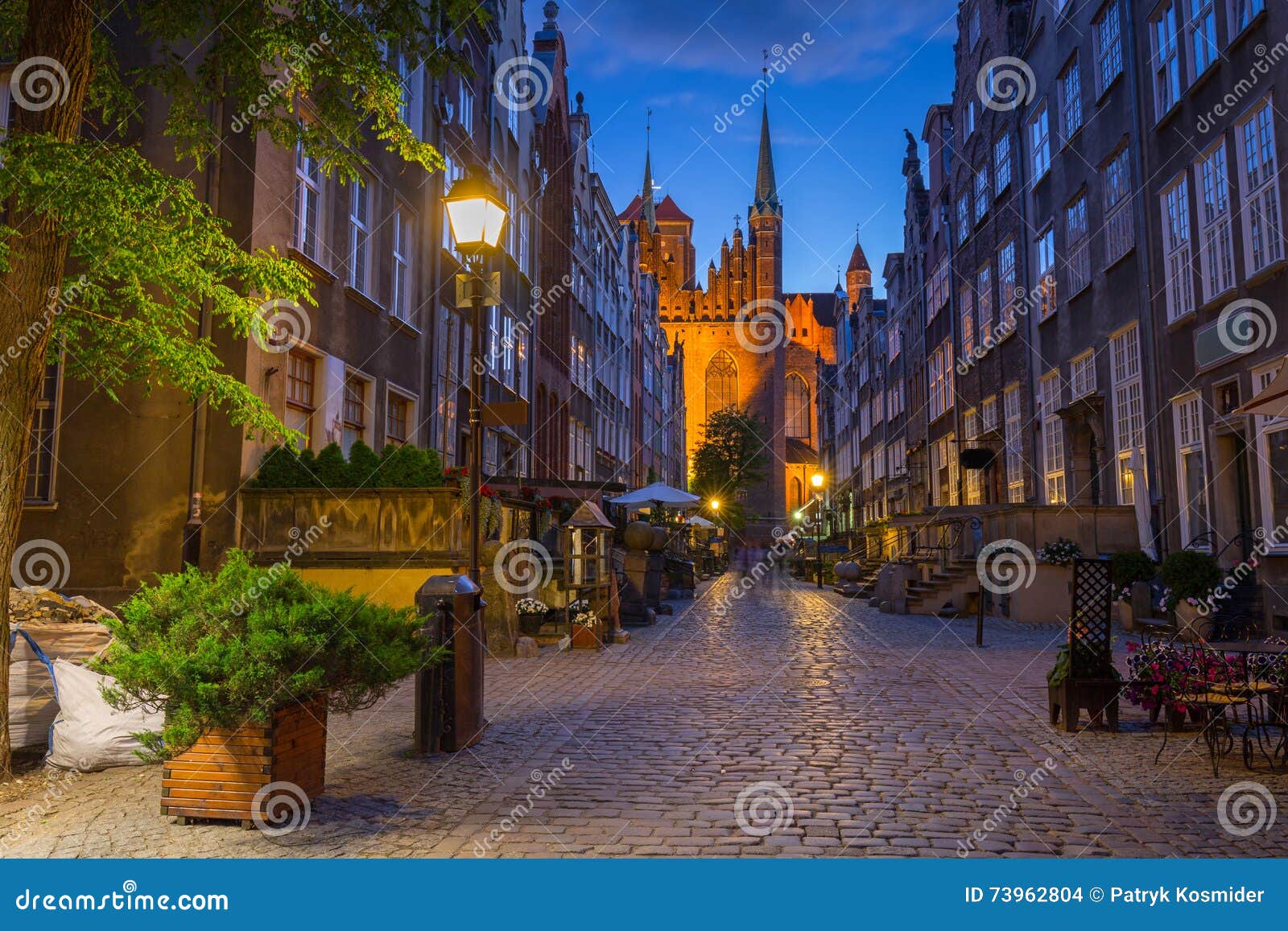 beautiful architecture of mariacka street in gdansk