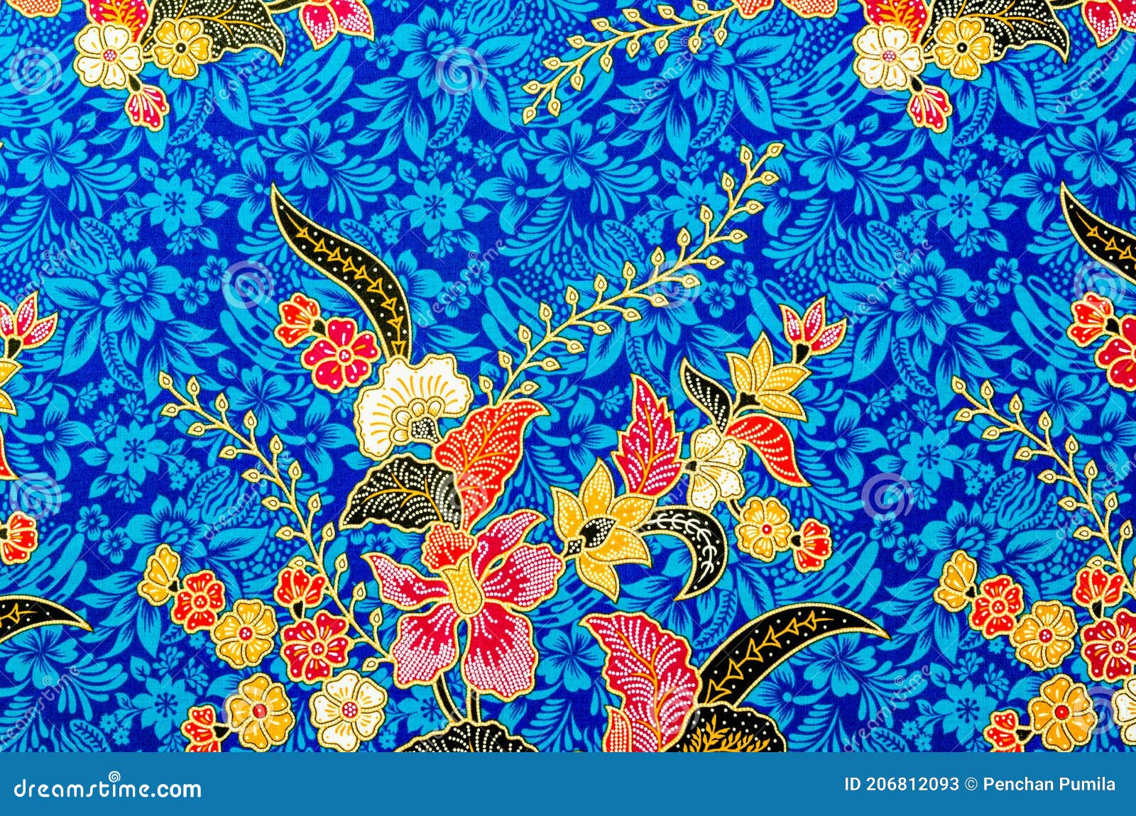 The Beautiful of Art Malaysian and Indonesian Batik Pattern Stock Image ...