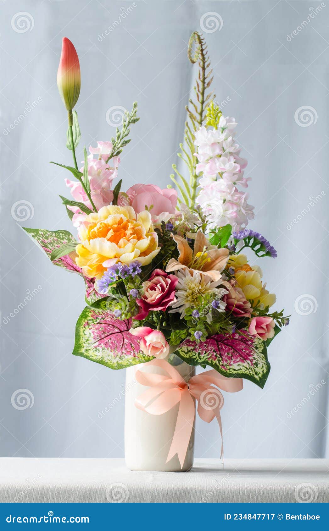 Beautiful Artificial Flower in Vase Stock Image Image of flowers