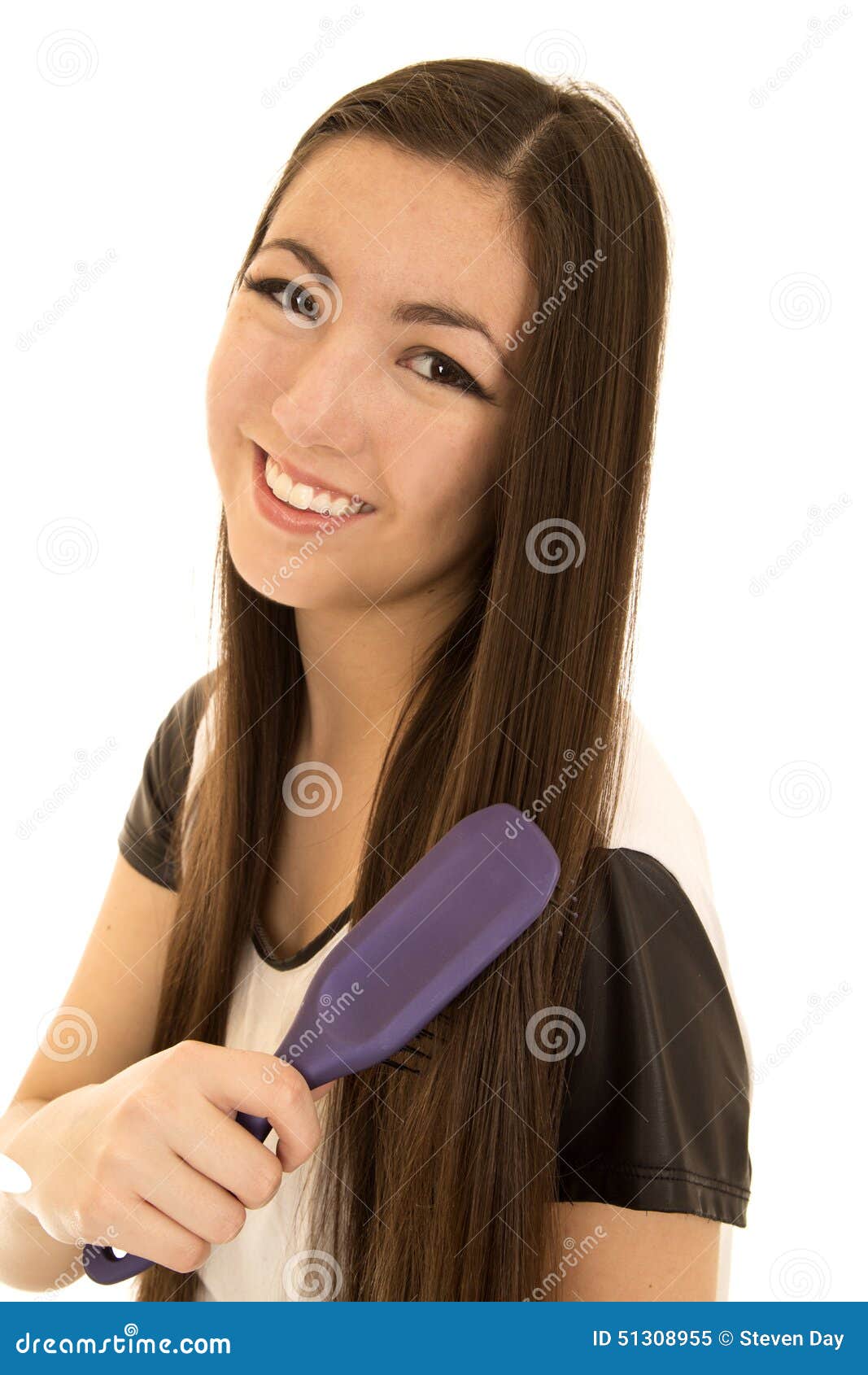 Beautiful Asian American Teen Brushing Her Hair Smiling Stock Image ... amateur picture Beautiful Asian American Teen Brushing Her Hair Smiling Stock Image ...