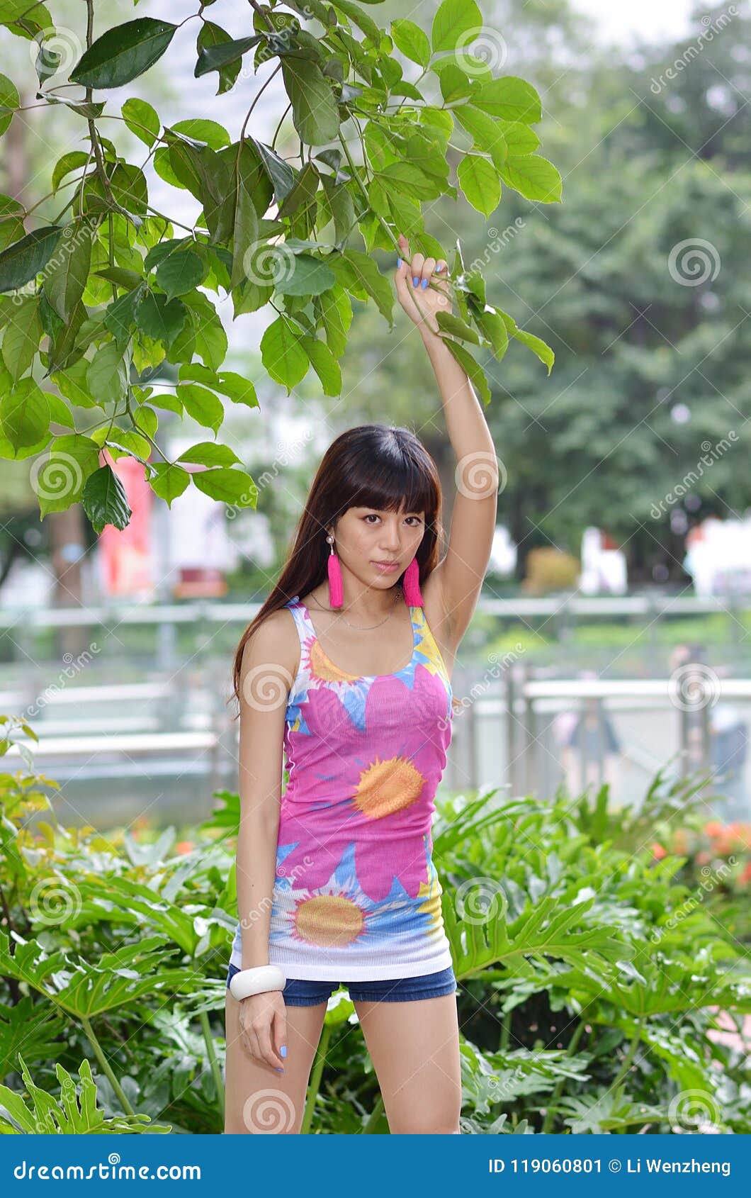 Beautiful Asian Girl Shows Her Youth In The Park Stock Image Image Of Youth Asian 119060801