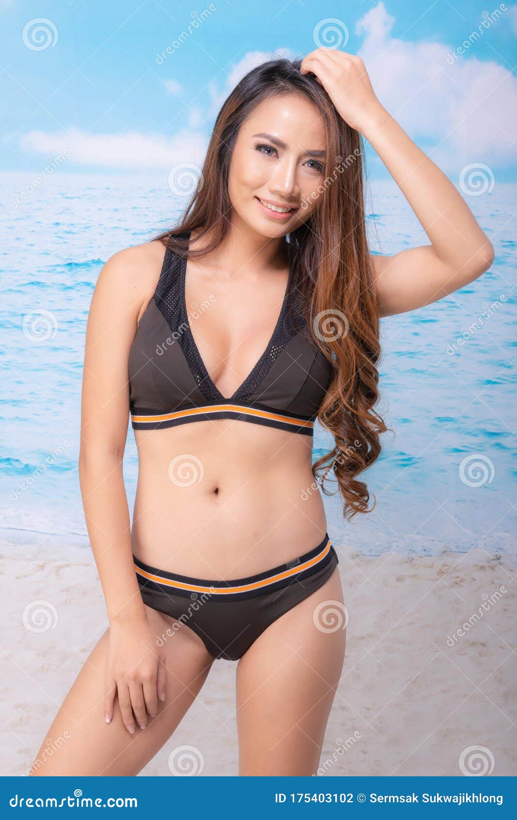 Beautiful Fit Woman In White Bikini On Beach Stock Photo, Picture and  Royalty Free Image. Image 96448726.