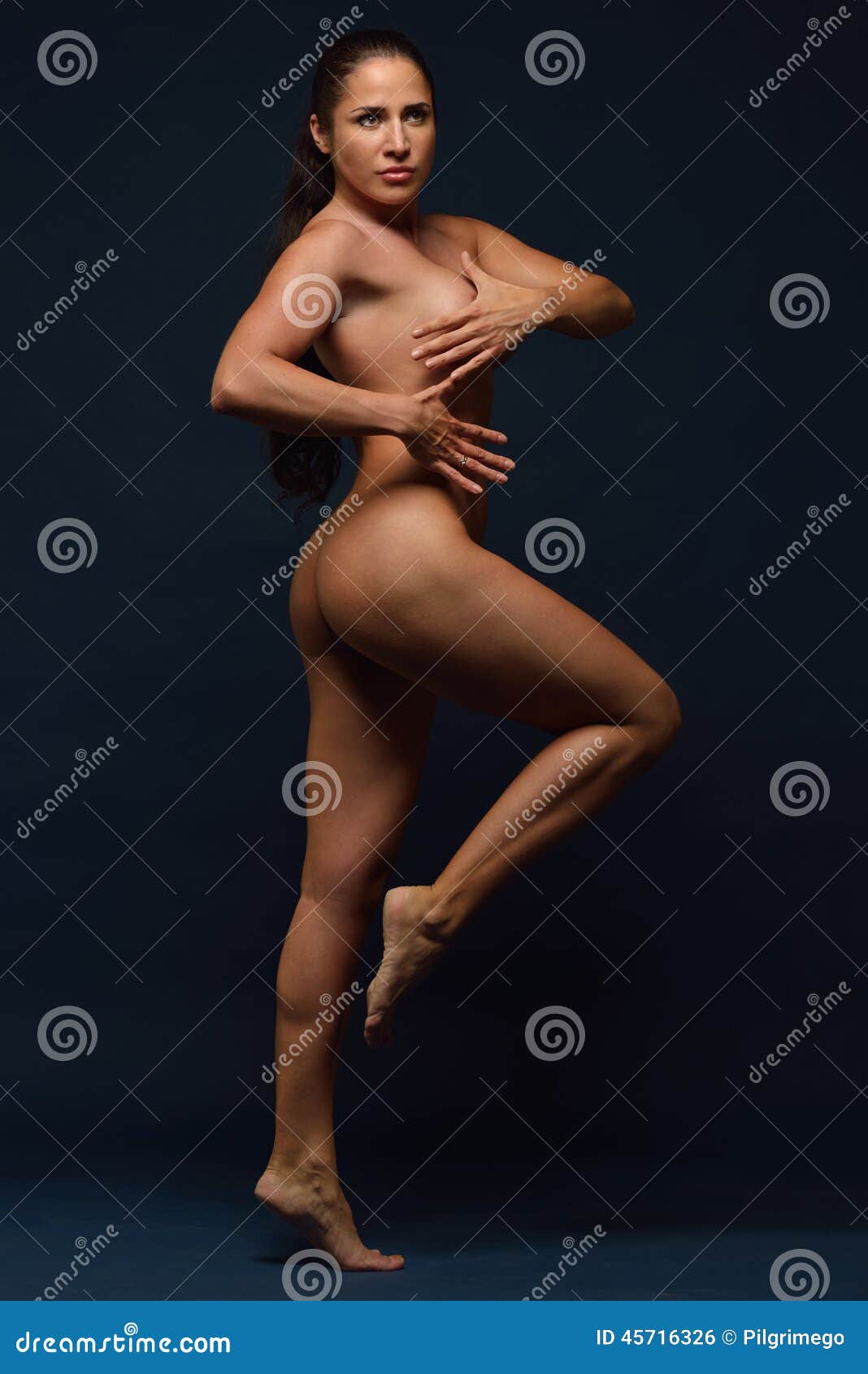 Beautiful Nude Sports Woman. Stock Photo - Image of idyllic, woman