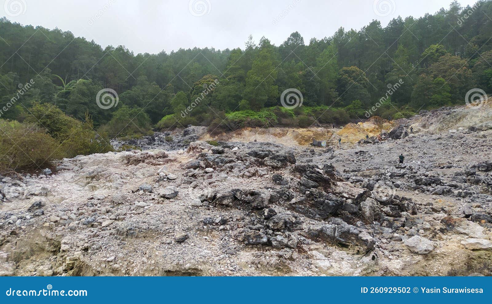 beautiful atmosphere during the day karaha bodas mountain