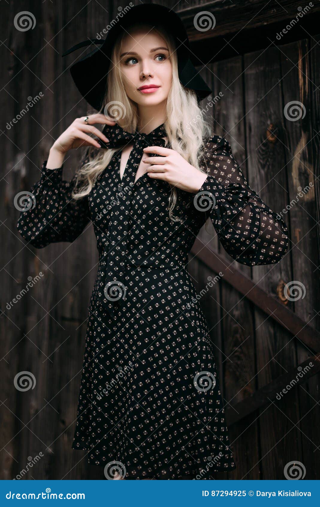 Beautiful Attractive and Stylish Girl Wearing Black Hat Standing ...