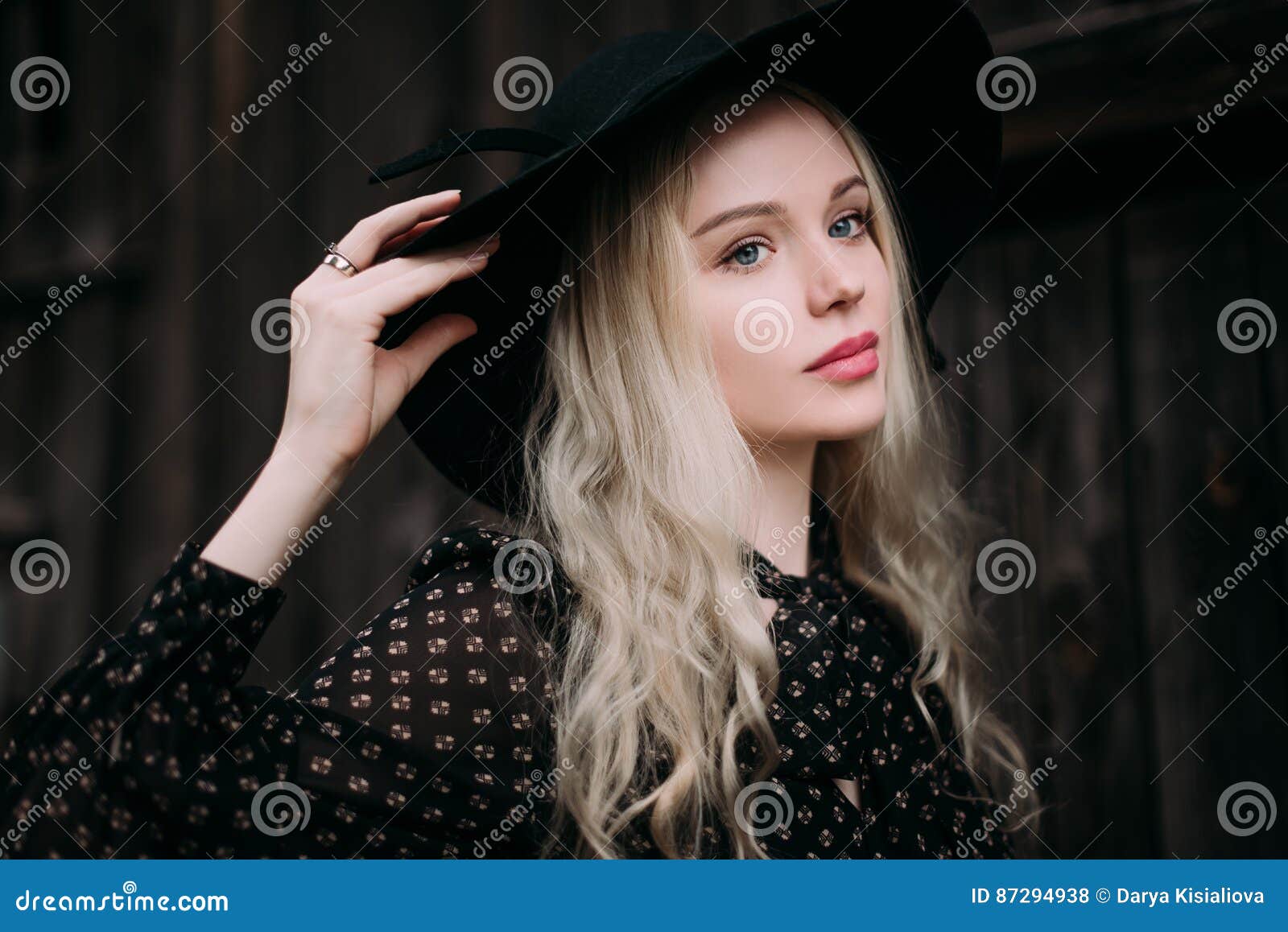 Beautiful Attractive and Stylish Girl Wearing Black Hat Standing ...