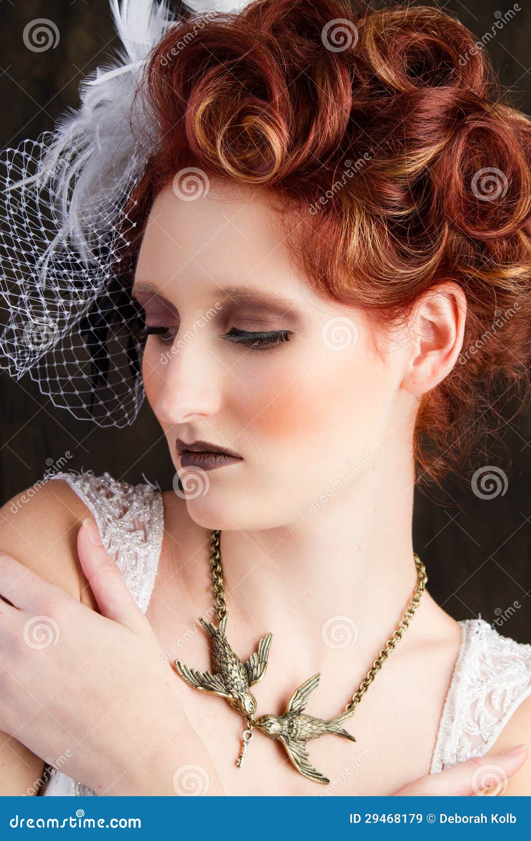 beautiful avant-garde bride stock image - image of