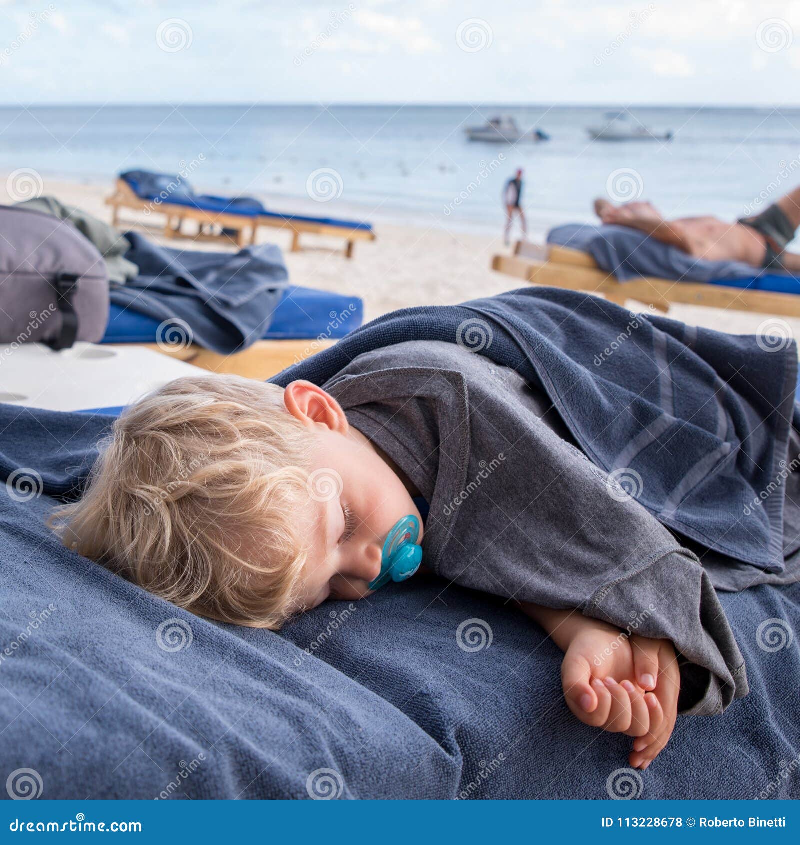 Infant Boy Sleeping On The Beach Stock Photo Image Of Portrait Healthy
