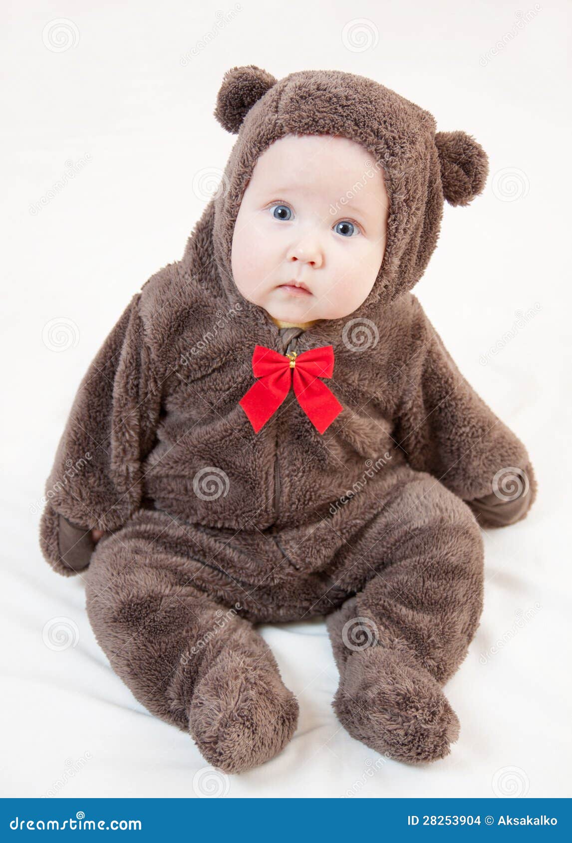 Beautiful Baby in Costume of Bear Stock Photo Image of brown, teddy 28253904