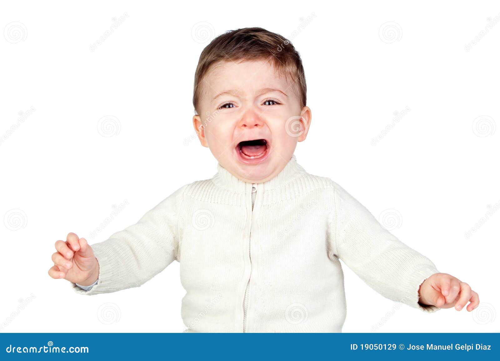 Beautiful baby crying stock image. Image of eyelashes 19050129