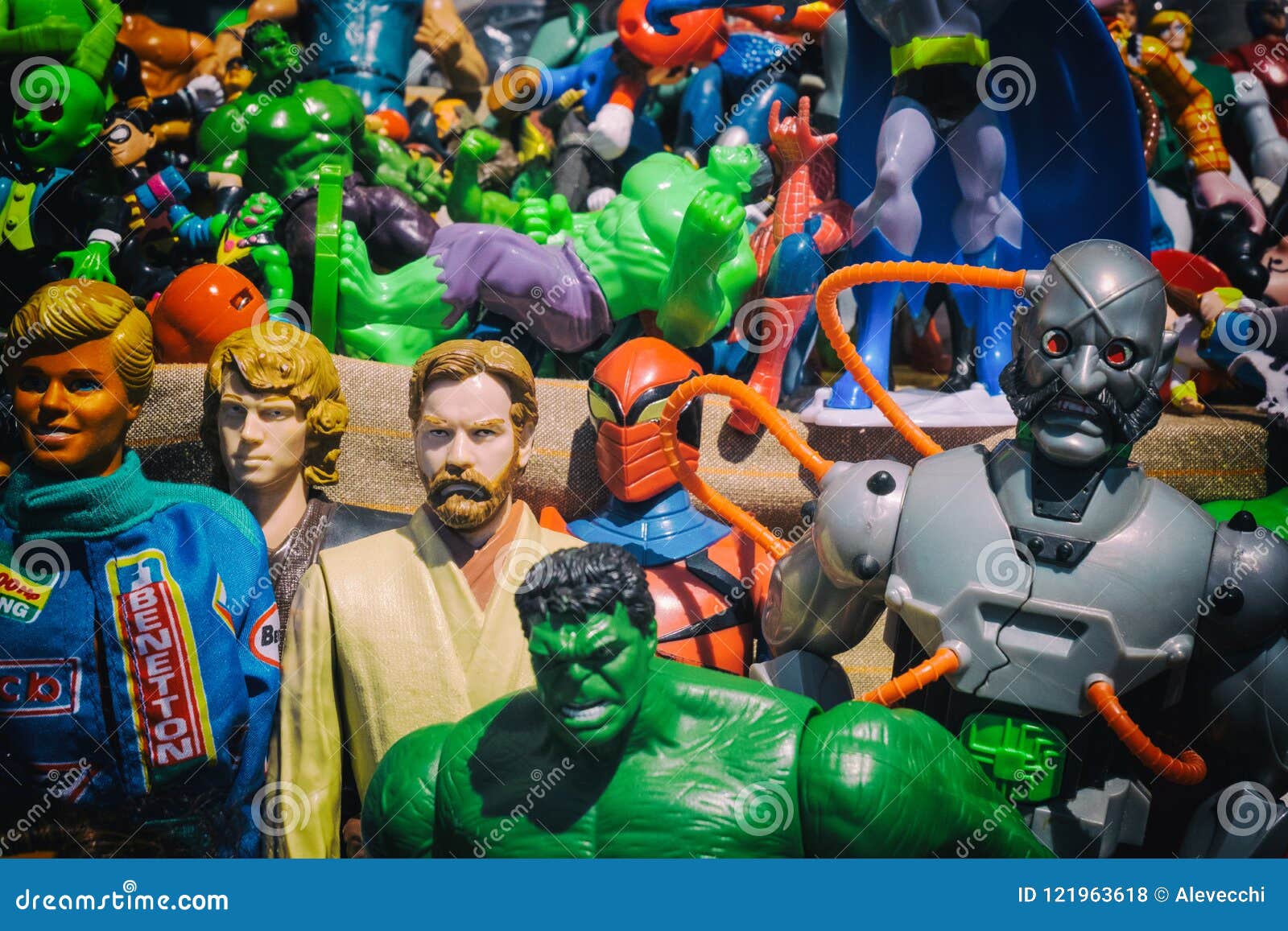 Beautiful Background of Cartoon Action Figures. Editorial Stock Photo -  Image of entertainment, colorful: 121963618