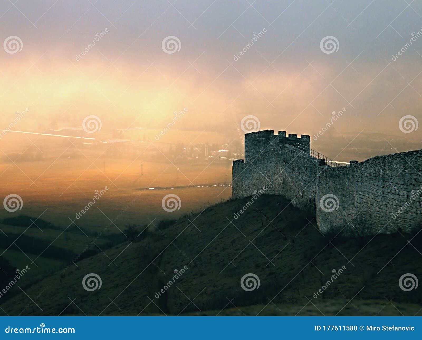 beautiful background of a nice old castle, with interesting colorful colors