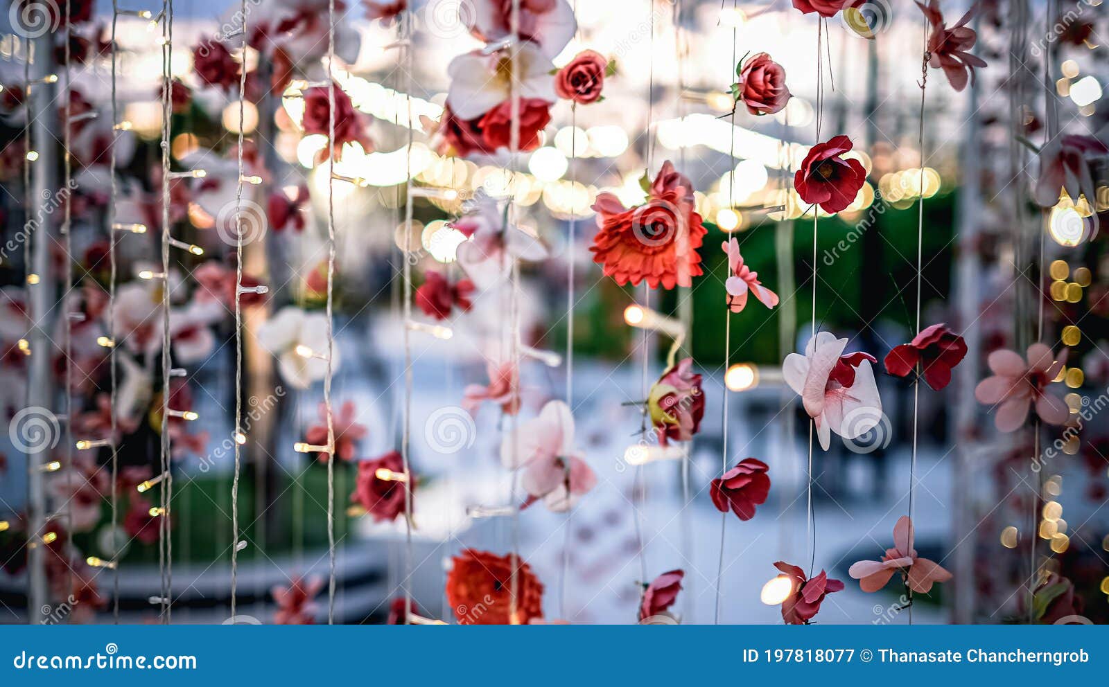 Beautiful Background and Wallpaper of Flowers Hanging Mobile in the Park  Stock Image - Image of child, hanging: 197818077