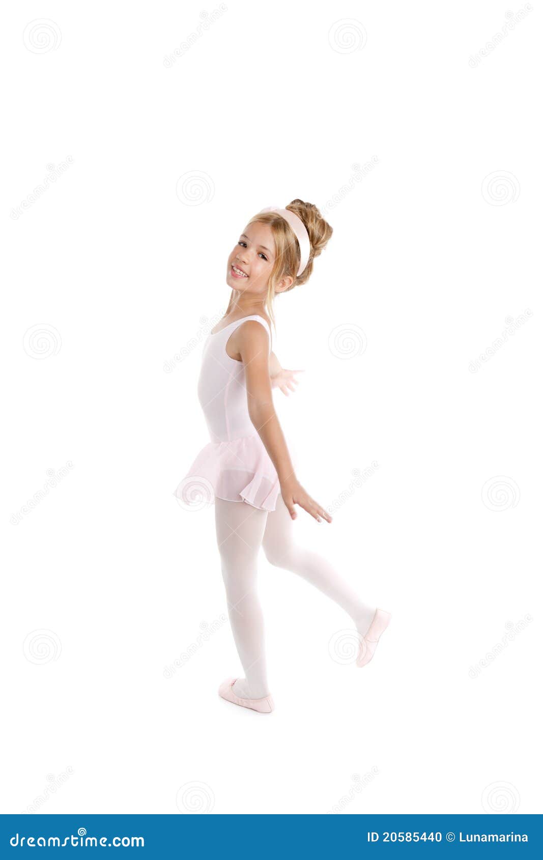 Beautiful Ballerina Blond Little Girl Stock Photo - Image of