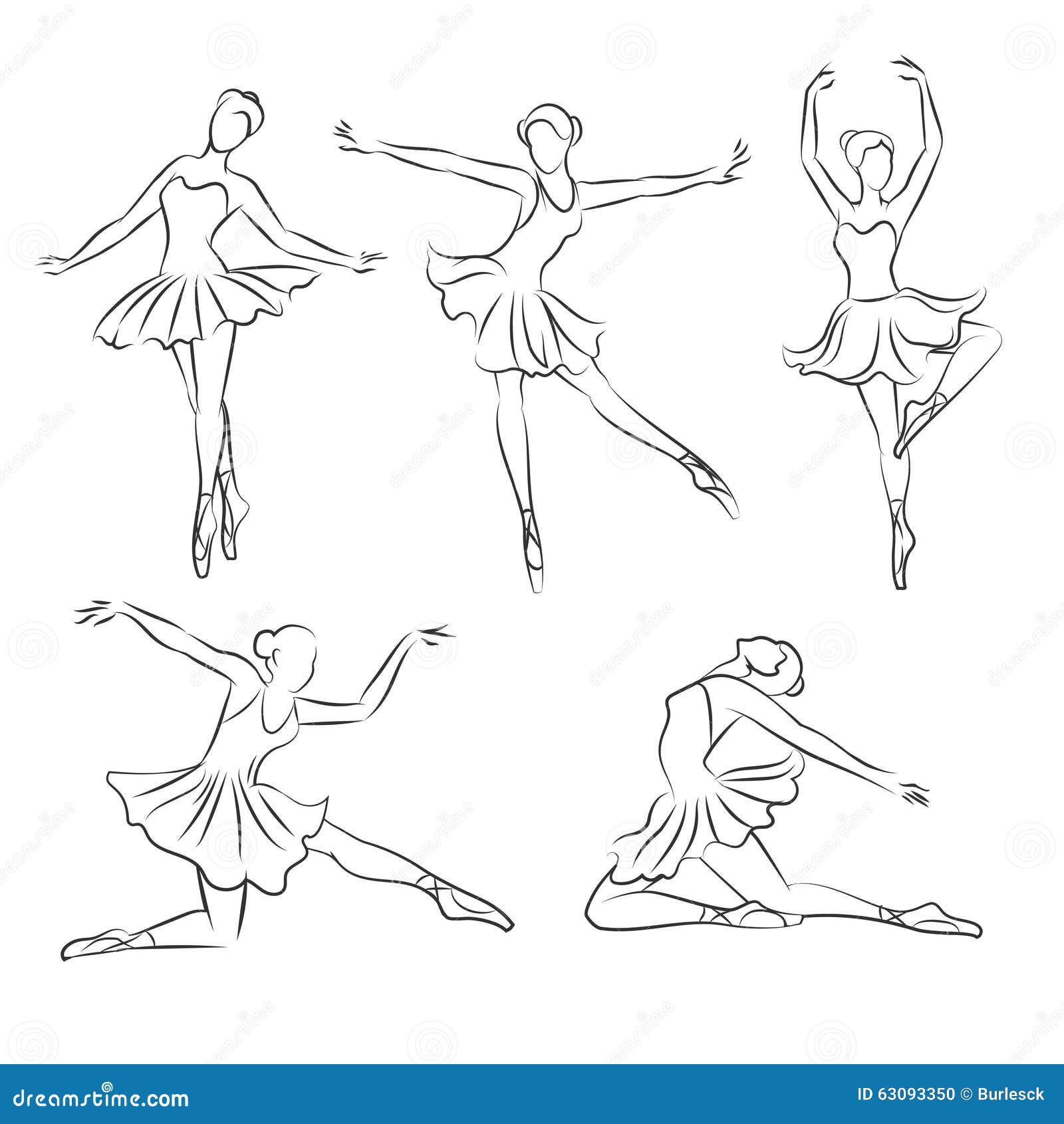 Ballet pose outline Black and White Stock Photos & Images - Alamy