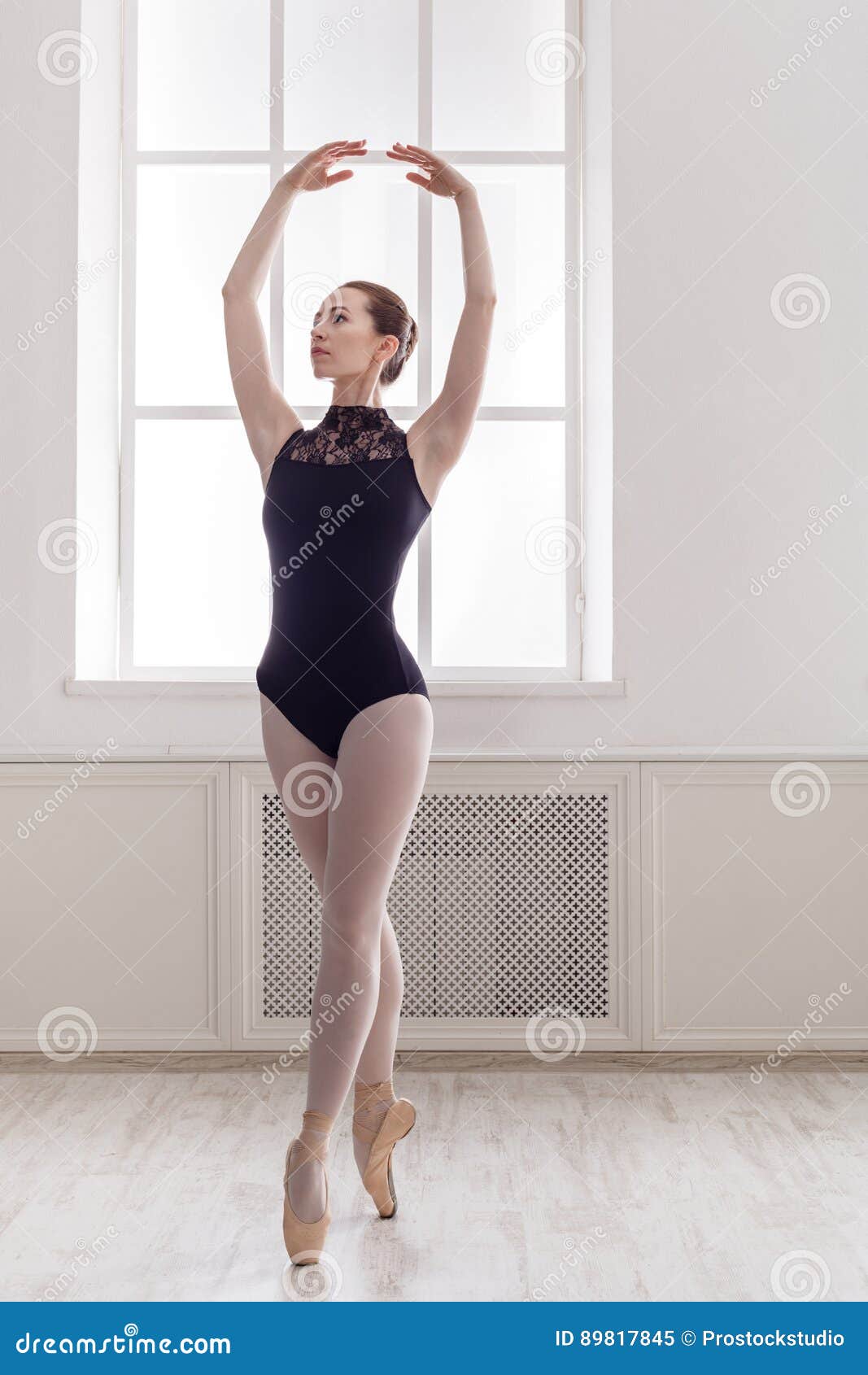 Beautiful Ballerine Stands In Fifth Ballet Position Stock Image Image