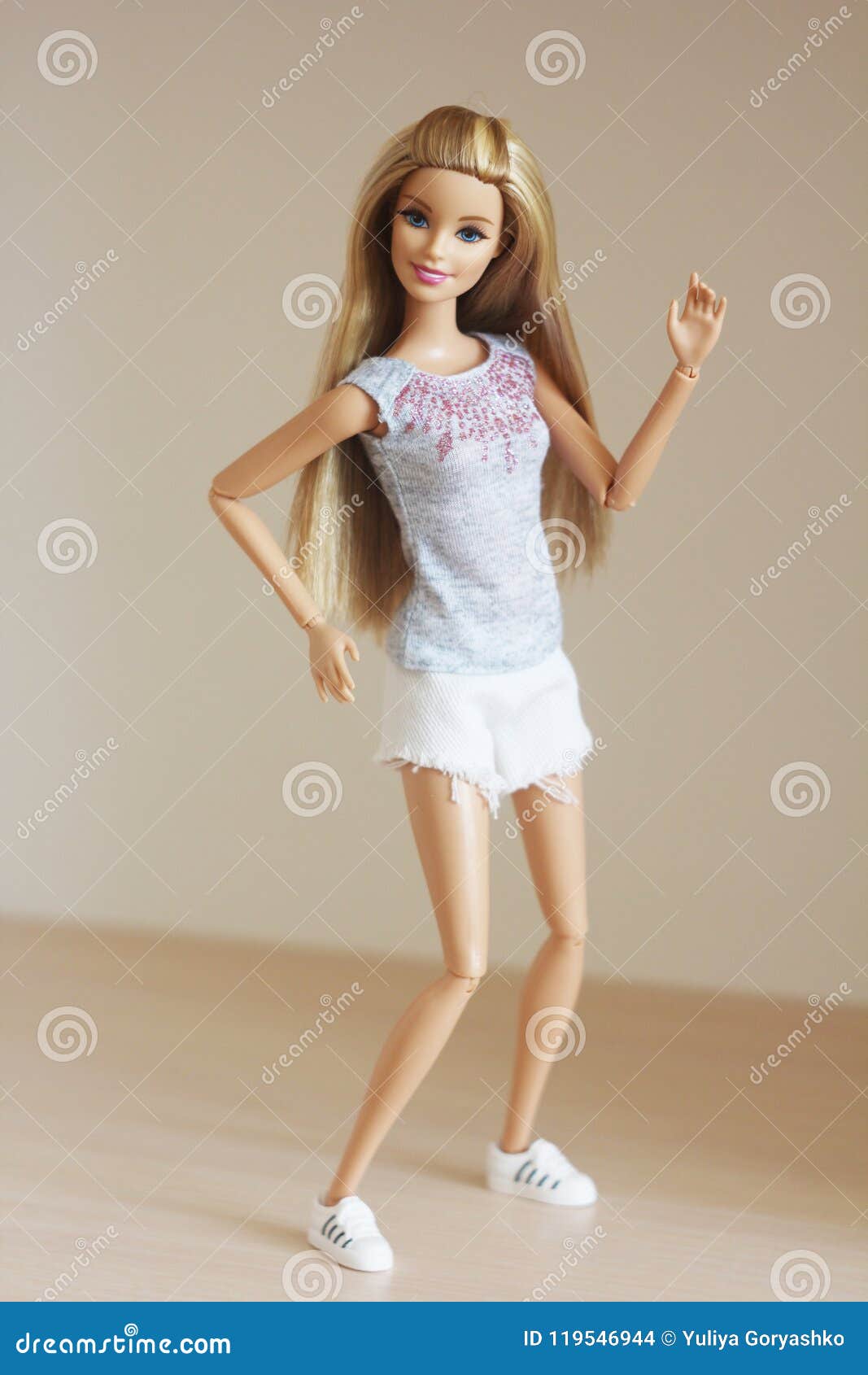 A Beautiful Barbie with White Hair. Stylish Doll Editorial Stock ...