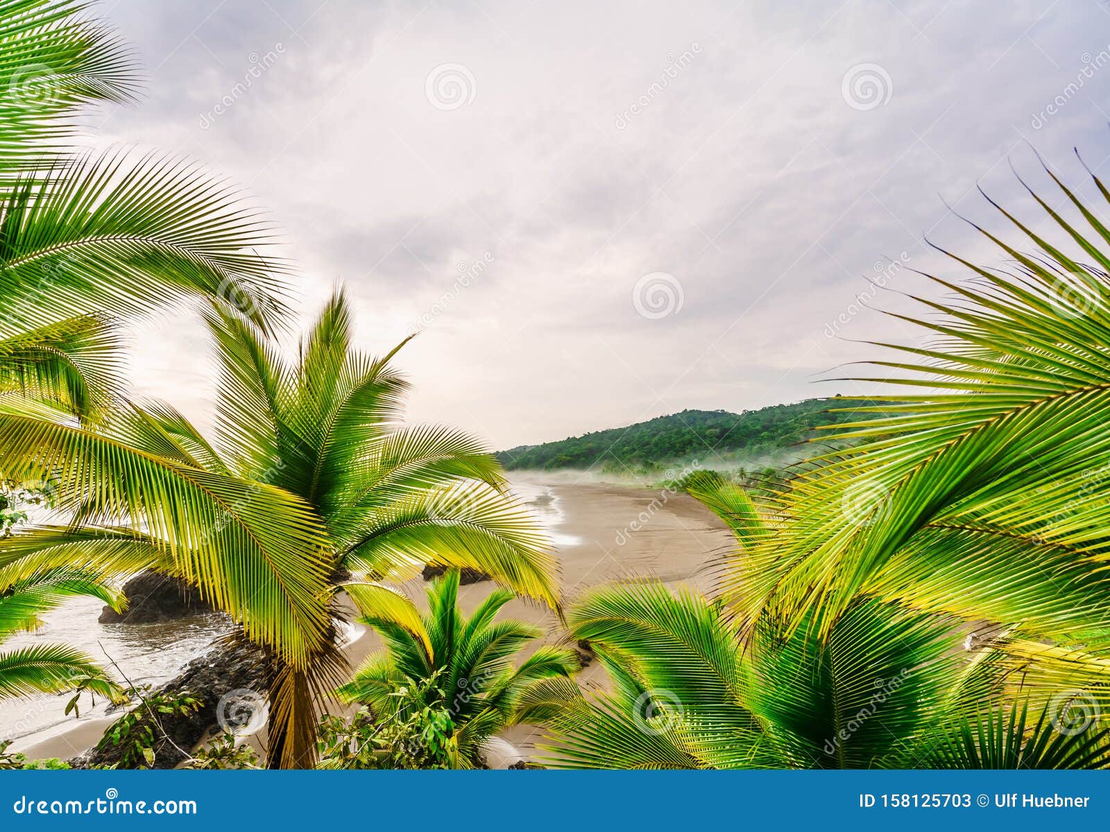 beautiful beach almejal at the pacific ocean coast in choco region by el valle next to bahia solano in colombia