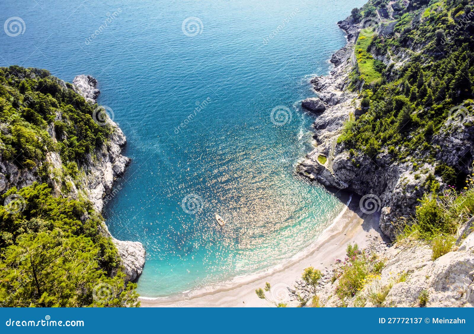 beautiful beach at the amalfitana