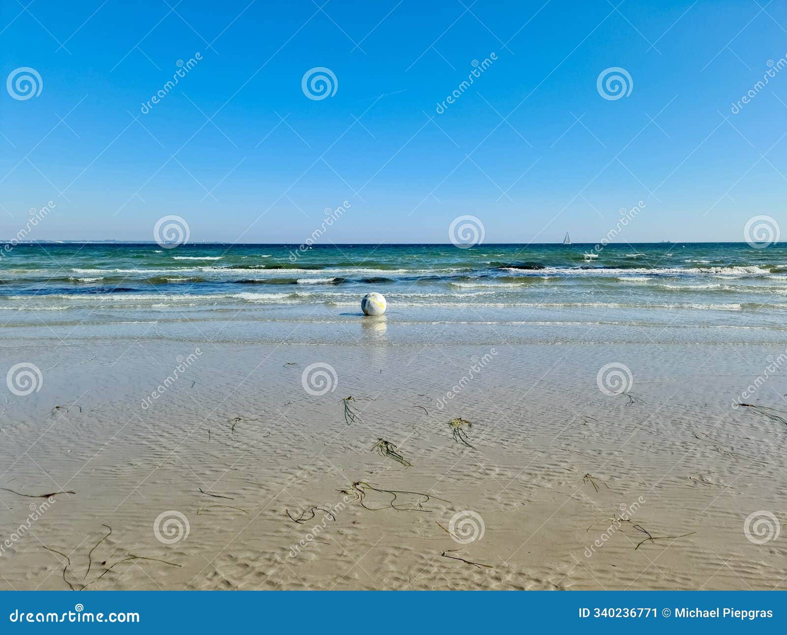 on the beautiful beach of the baltic sea near scharbeutz