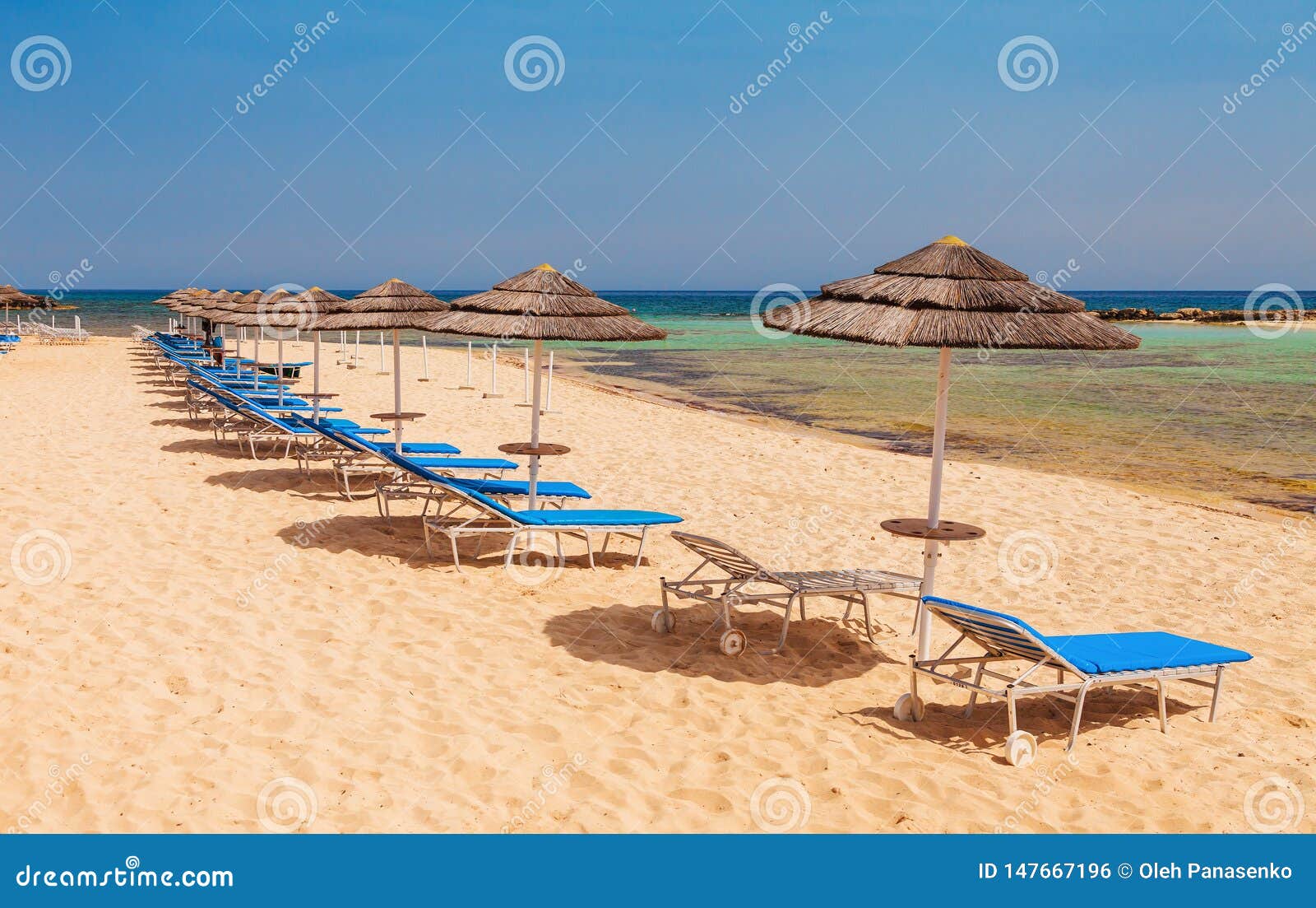 beautiful beach near of nissi and cavo greco in ayia napa, cyprus island, mediterranean sea