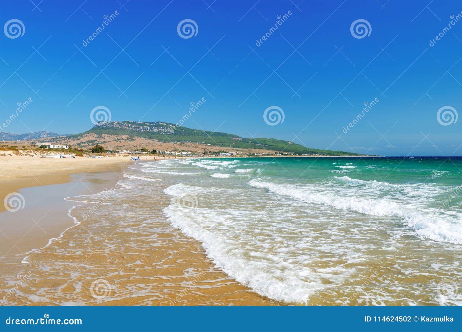 beautiful beach playa de bolonia on the atlantic coast of tarifa.